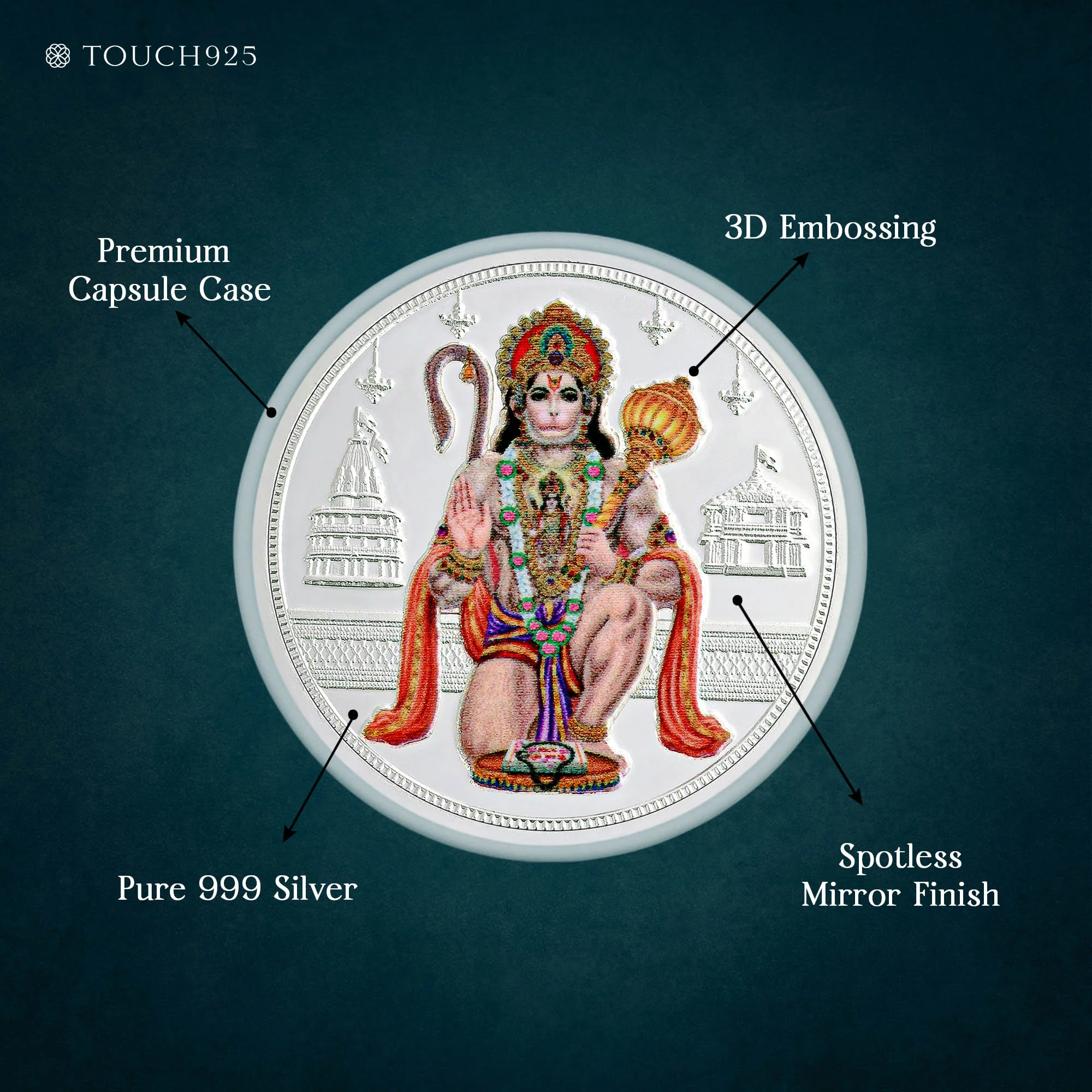 10g Hanuman Ji Pure 999 Silver Coin - Image 4