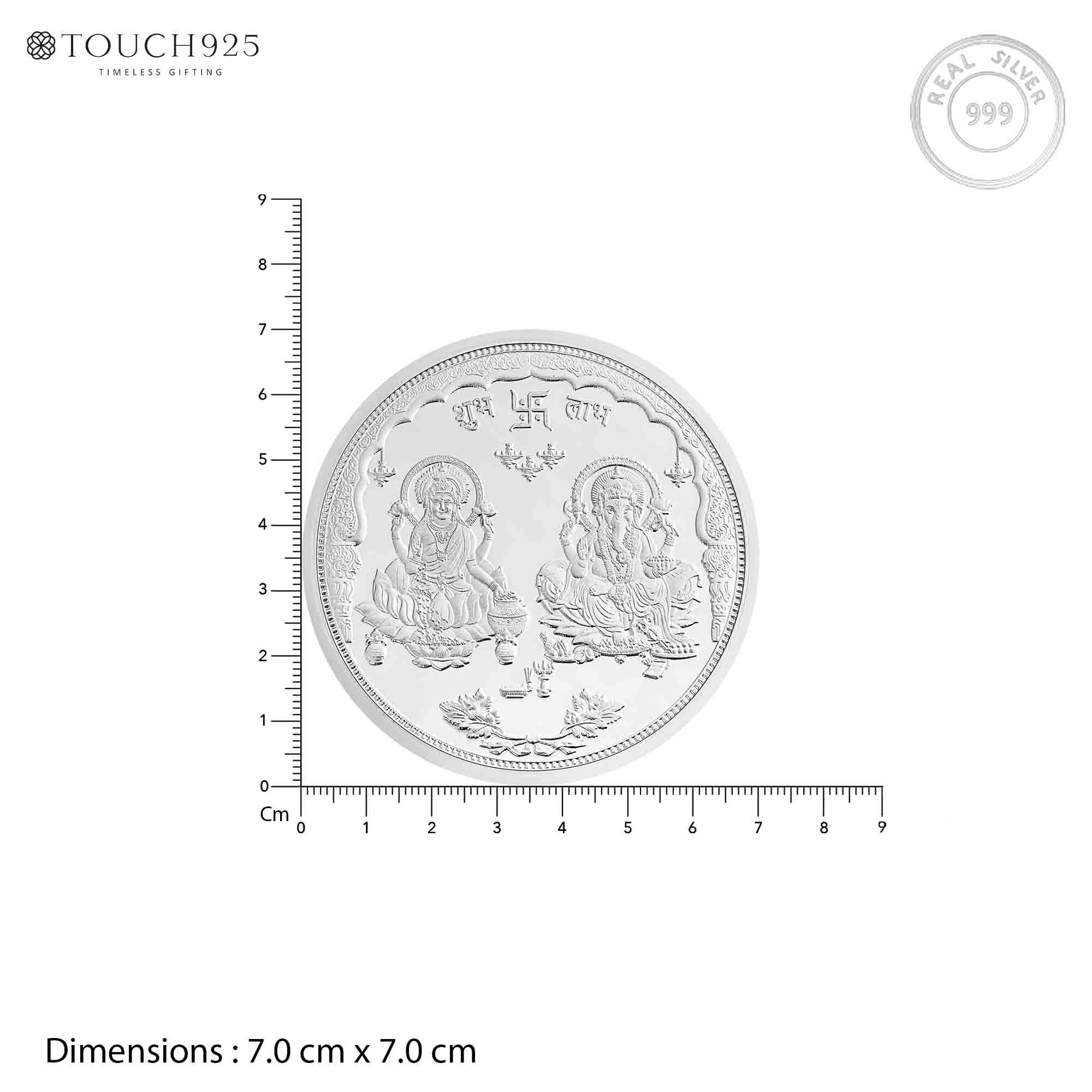 10-100g Lakshmi Ganesh Pure 999 Silver Coin - Image 18