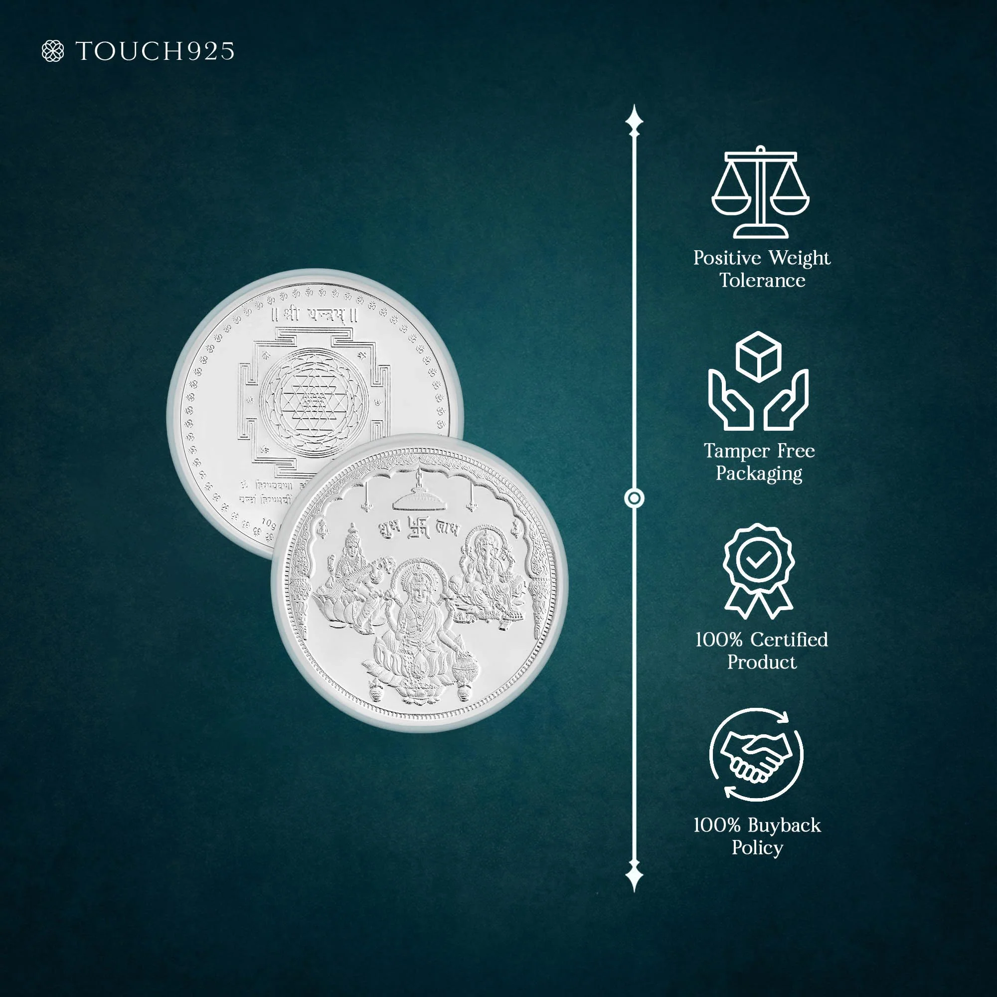 10g Lakshmi Ganesh Saraswati Coin - Image 5