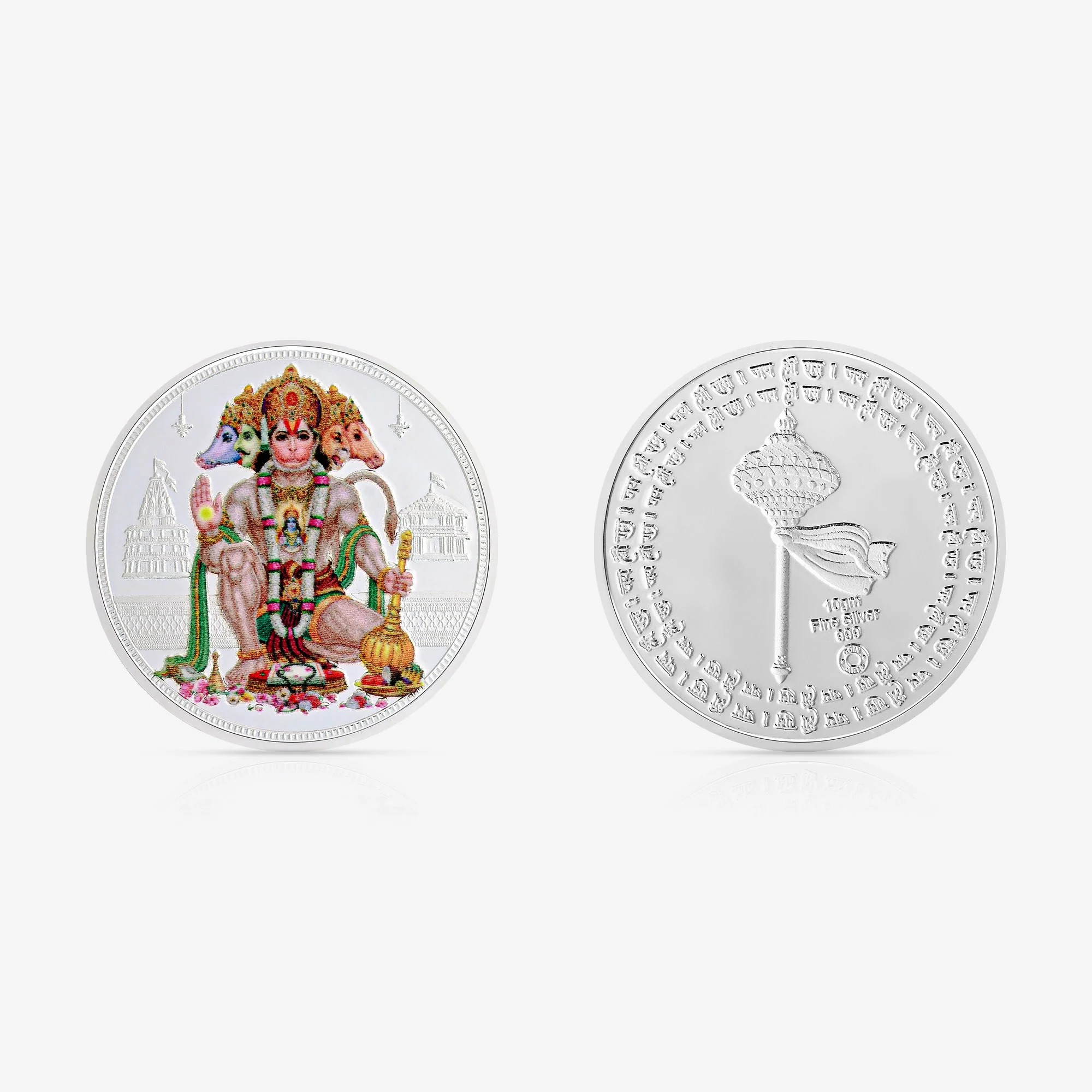 10g Panchmukhi Hanuman Ji Pure 999 Silver Coin - Image 3