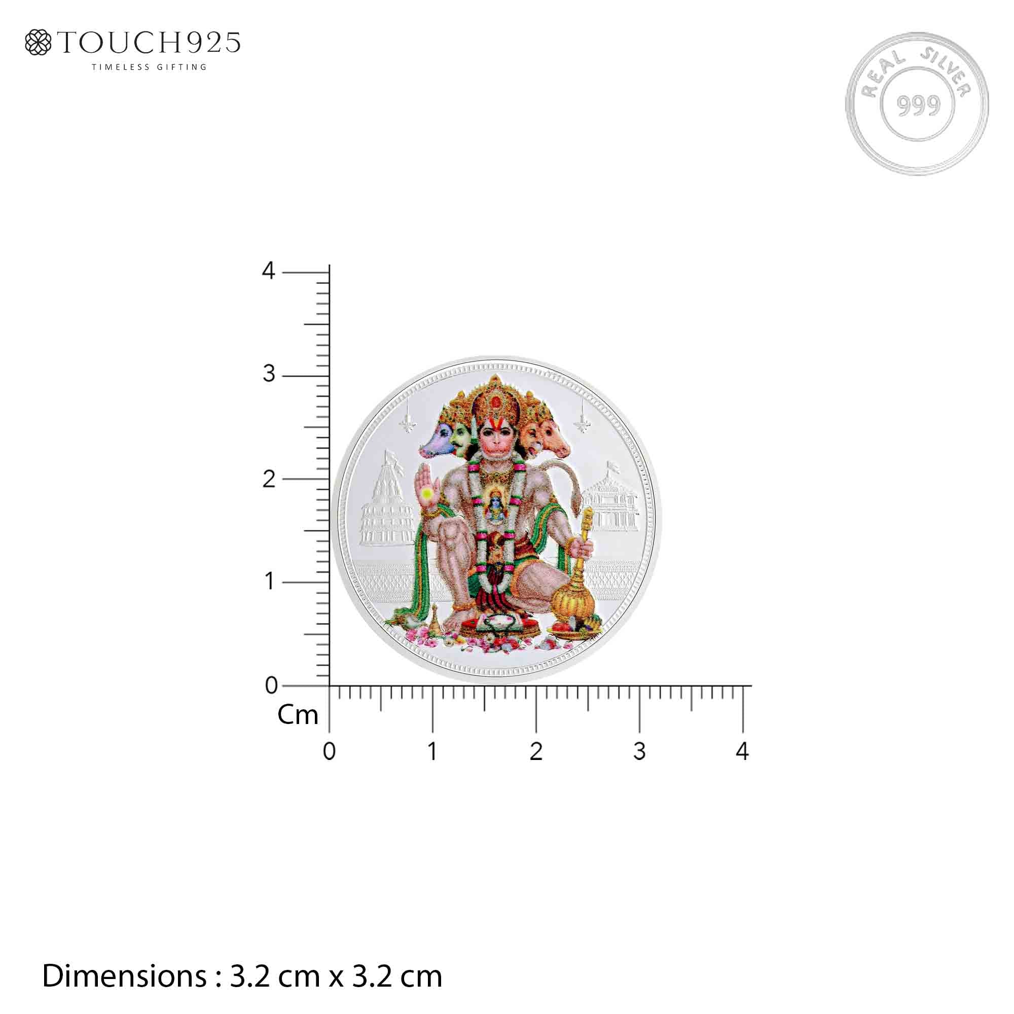 10g Panchmukhi Hanuman Ji Pure 999 Silver Coin - Image 6