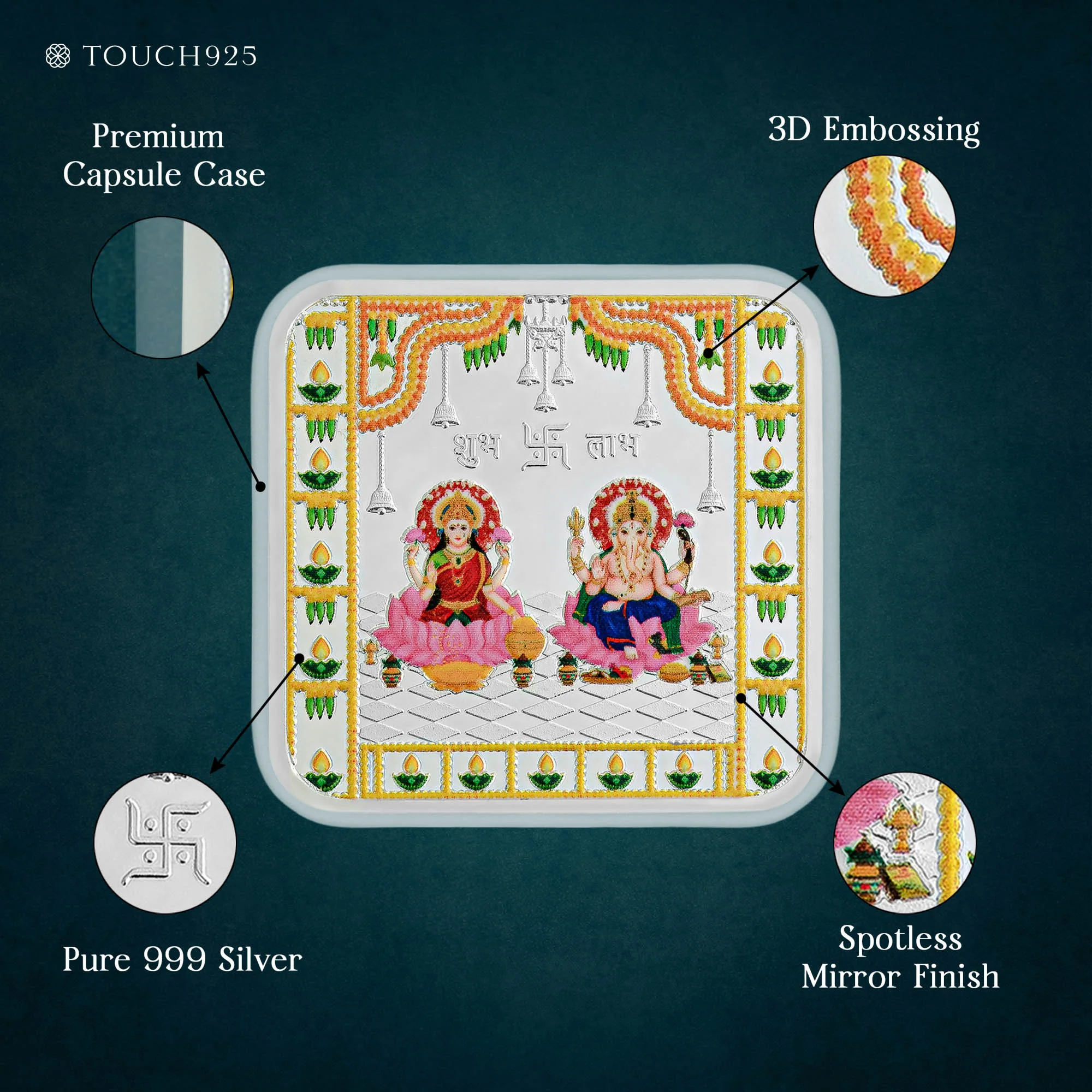 25g Lakshmi Ganesh Pure 999 Silver Coin - Image 4
