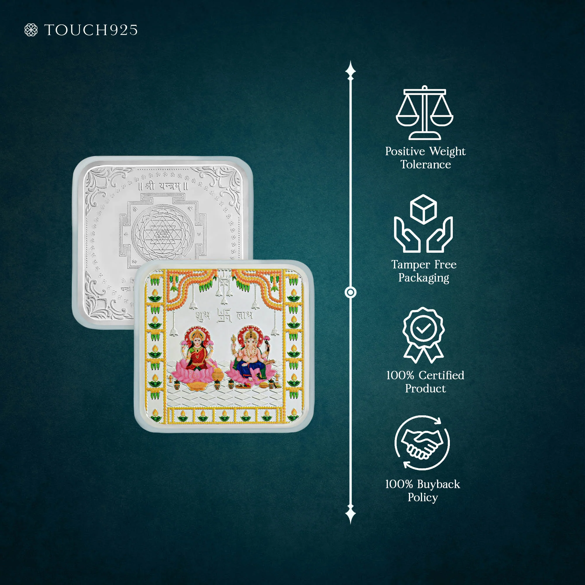 25g Lakshmi Ganesh Pure 999 Silver Coin - Image 5