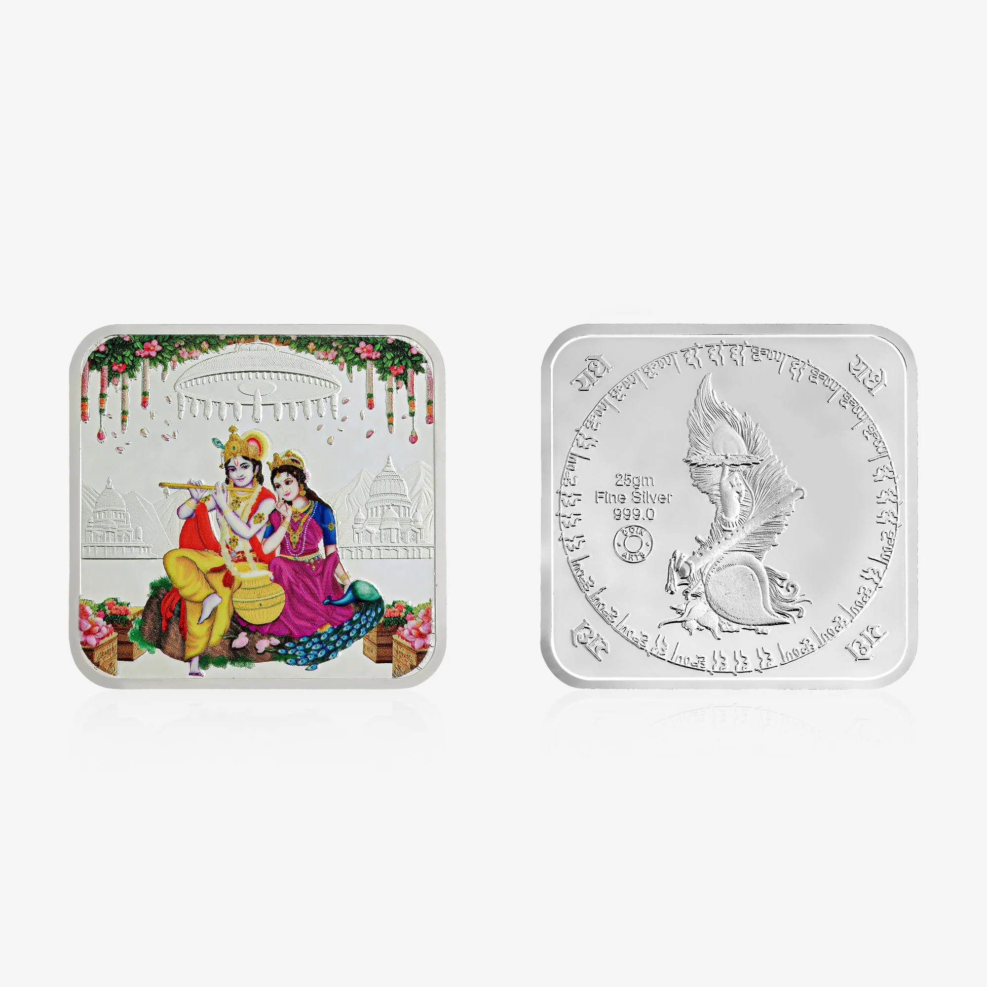 25g Radha Krishna Pure 999 Silver Coin - Image 3