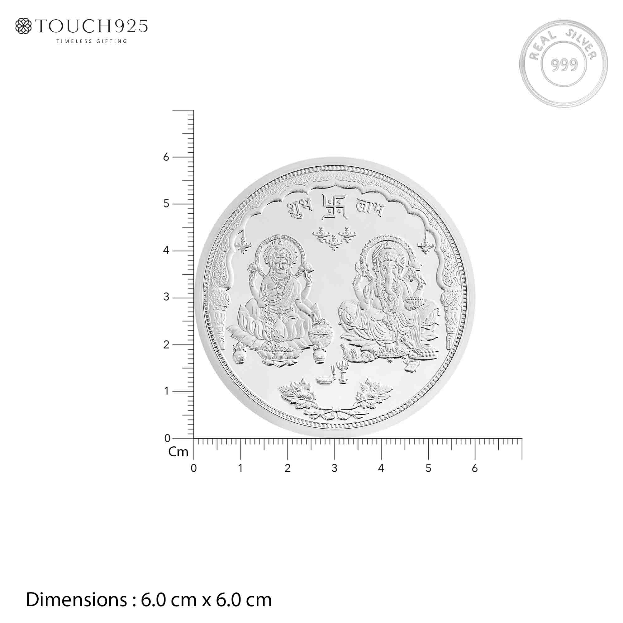 50g Lakshmi Ganesh Pure 999 Silver Coin - Image 6