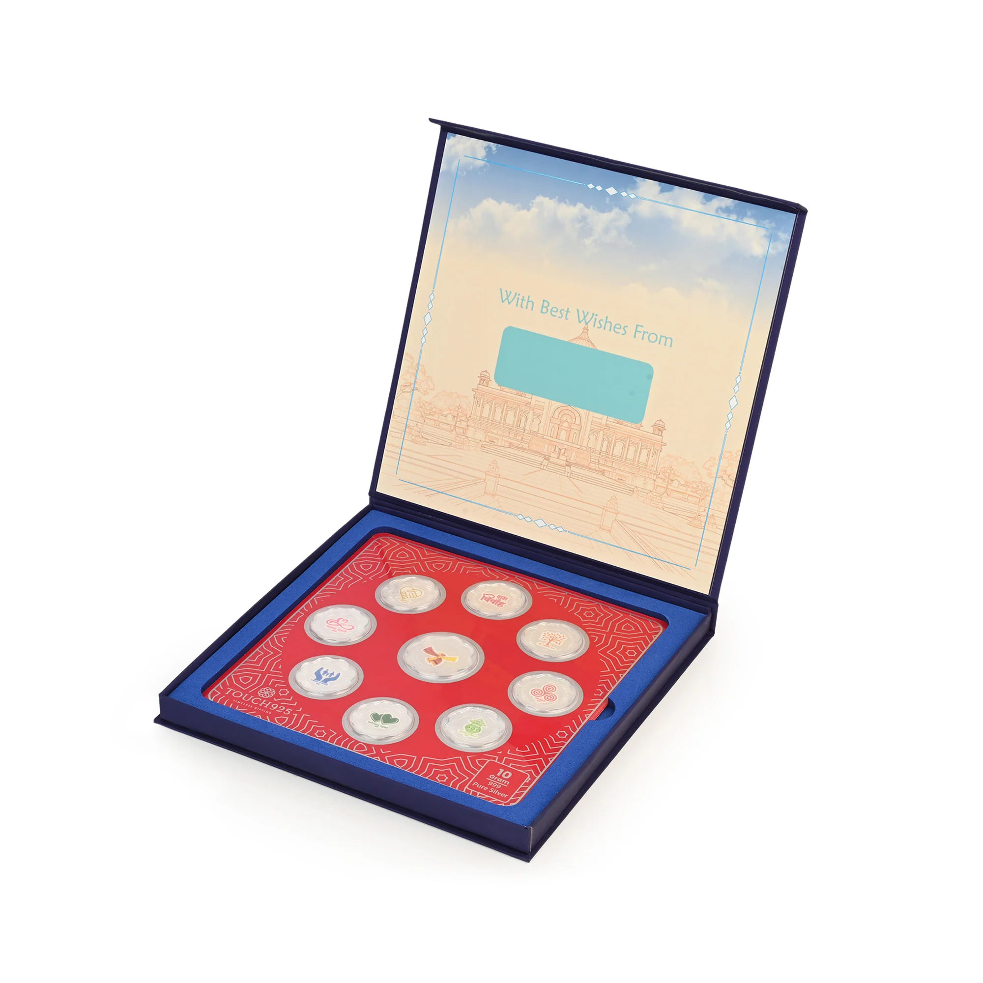 Pure 999 Silver Shubh Vivah Coin Box (9 Coins) - Image 7