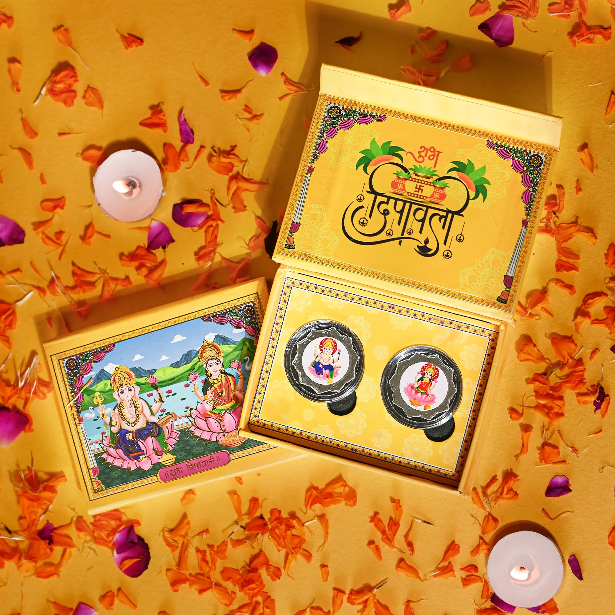 Pure 999 Silver Laxmi Ganesh Coin Set - Image 3