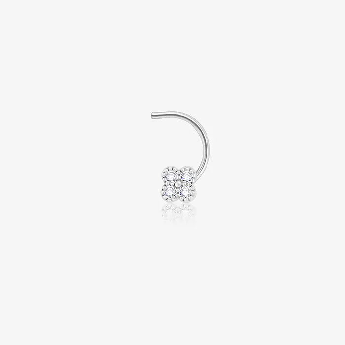 Quadrant Silver Nose Pin - Image 4