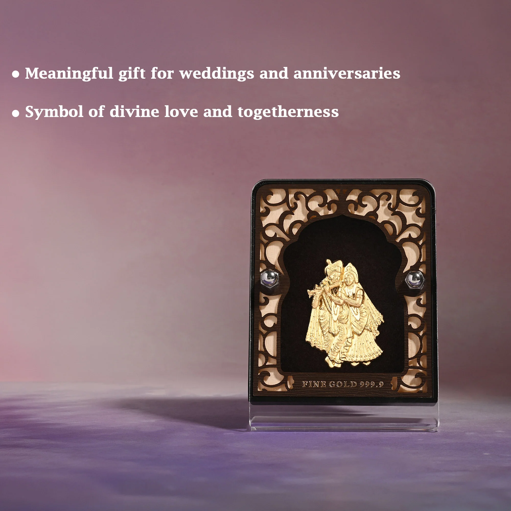 Radha Krishna 24K Gold Foil Frame - Image 2