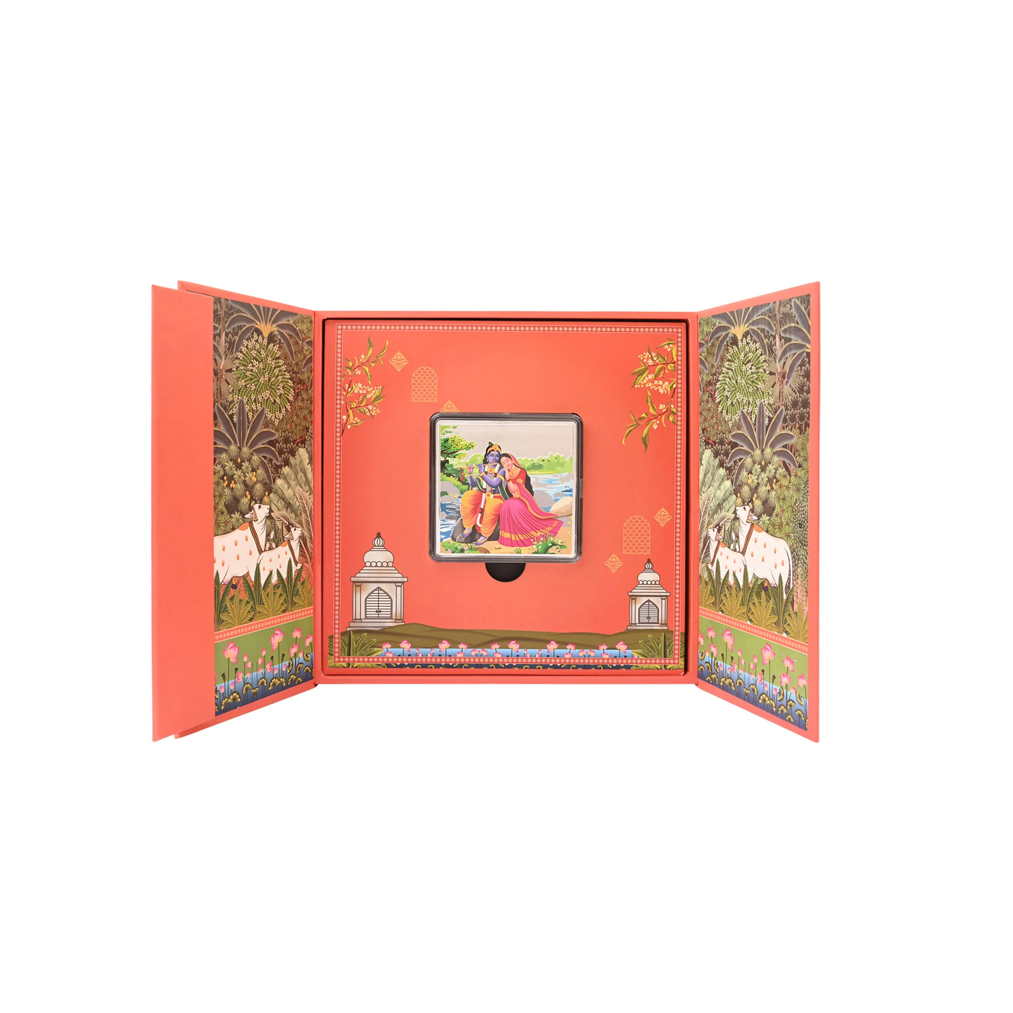 Radha Krishna 999 Silver Coin Box - Image 3