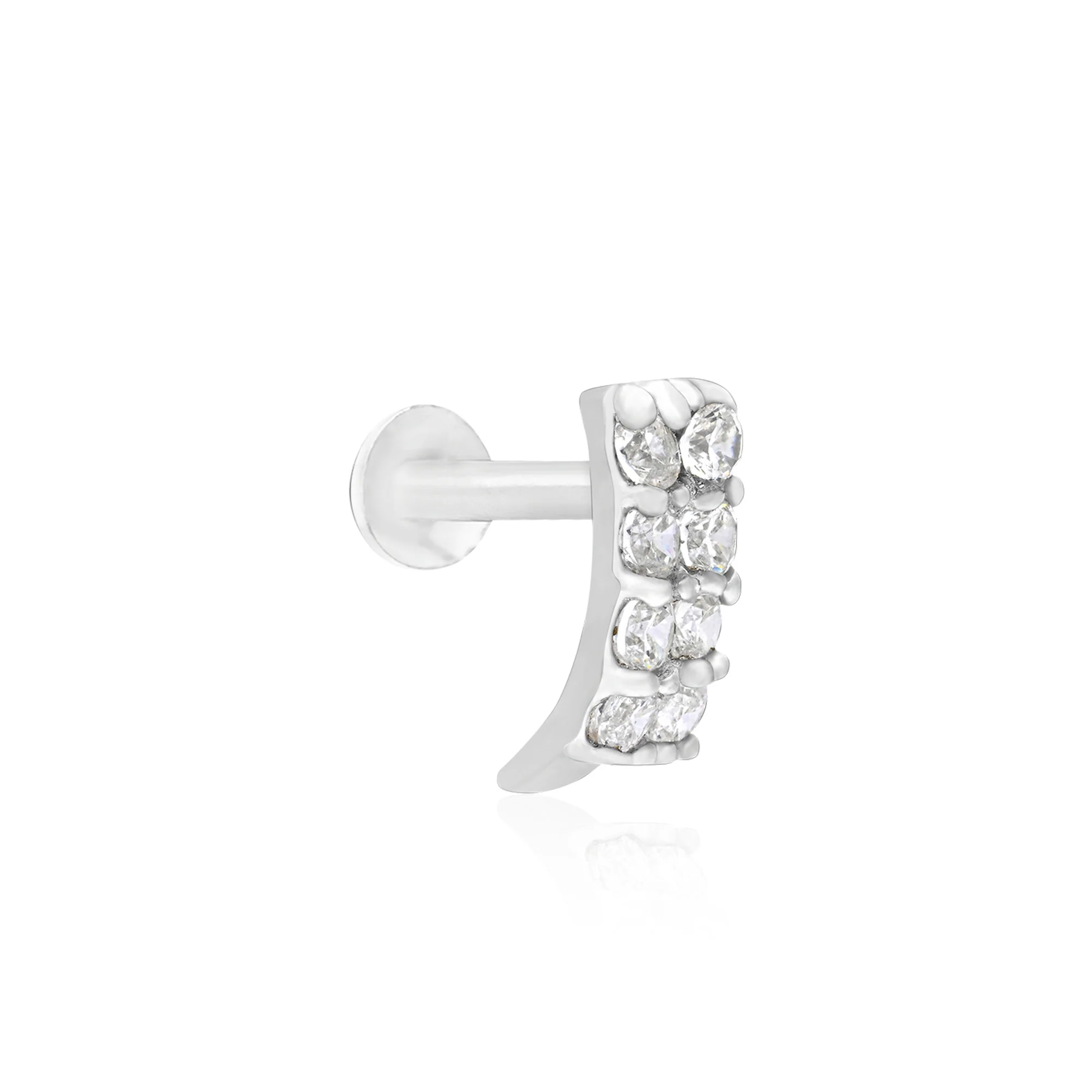 Radiant Silver Nose Pin - Image 2