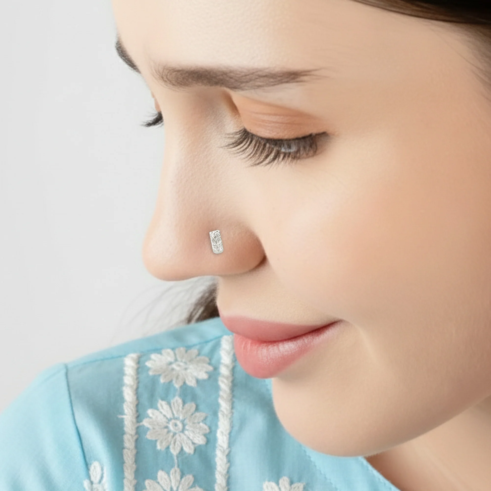 Radiant Silver Nose Pin - Image 5