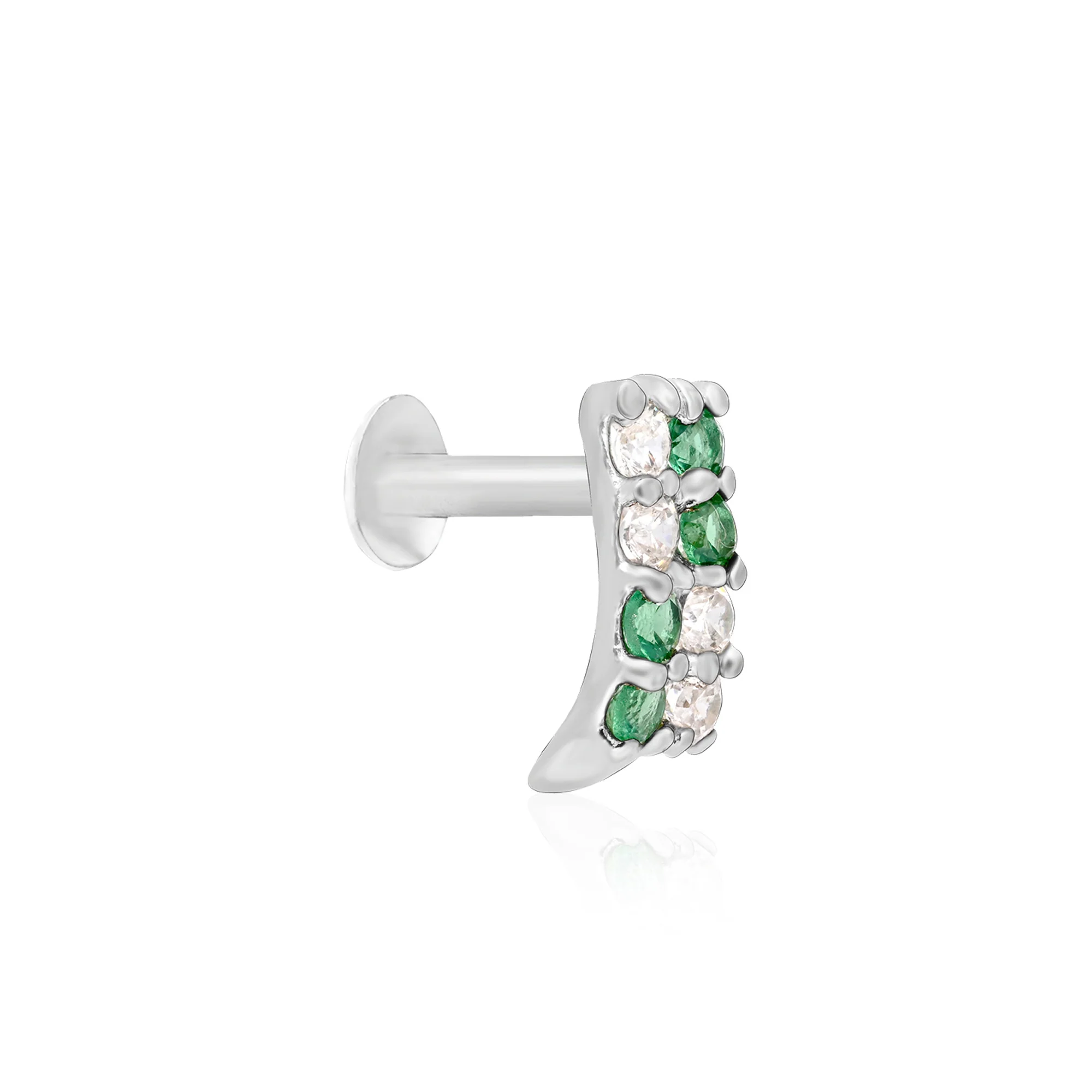 Radiant Bar Silver Nose Pin - Image 7