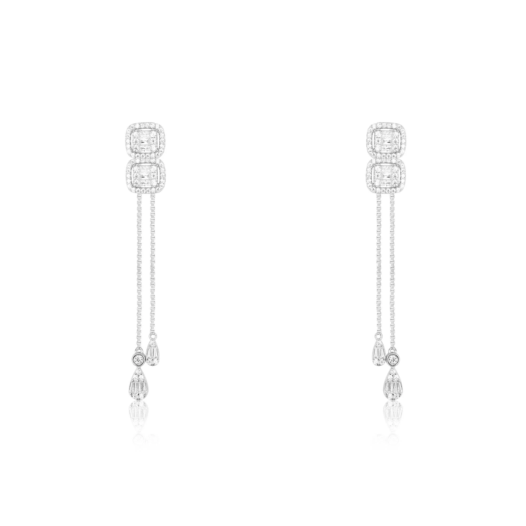 Radiant Cubic Cascade Necklace Set - Image 11