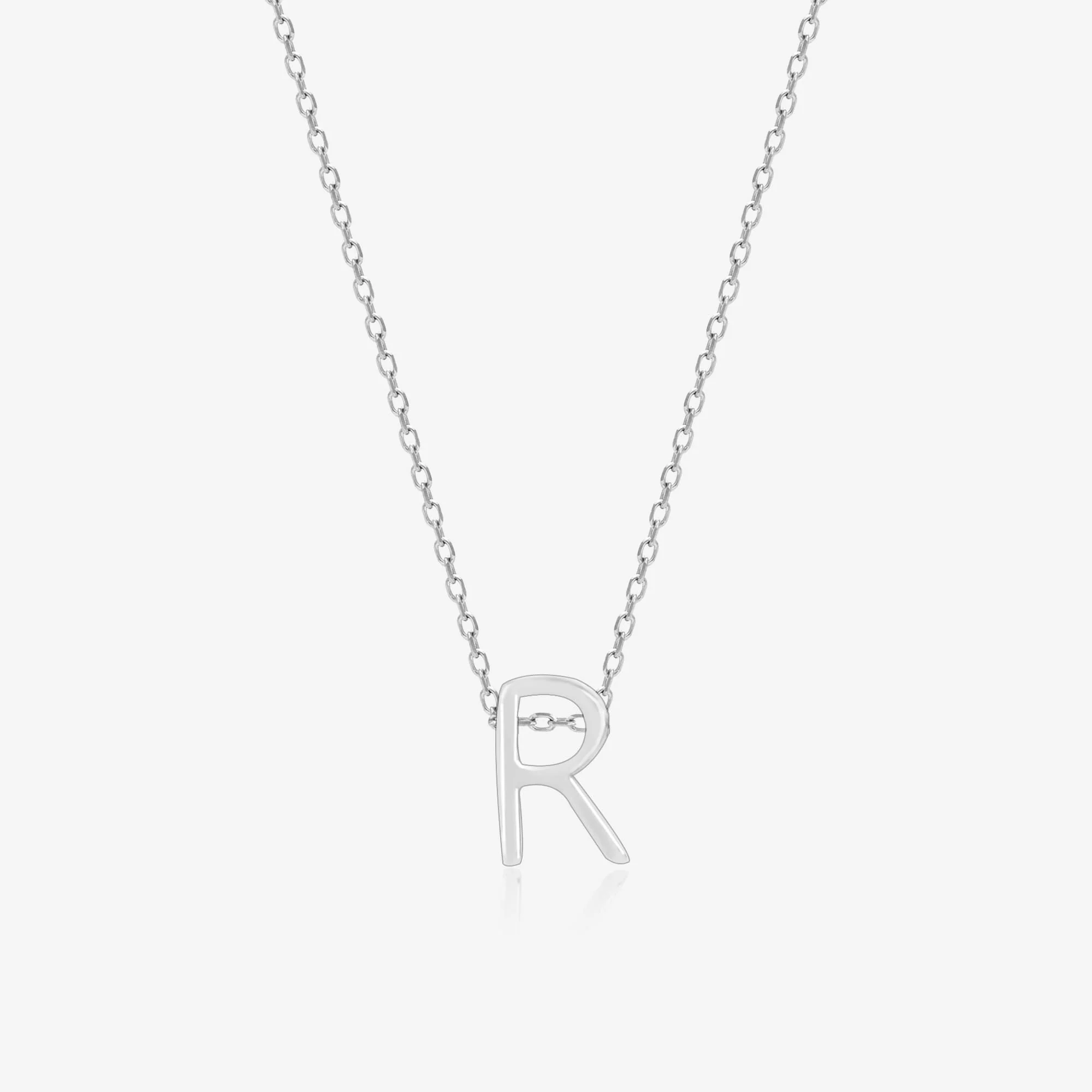 Radiant R Initial Necklace - Image 2