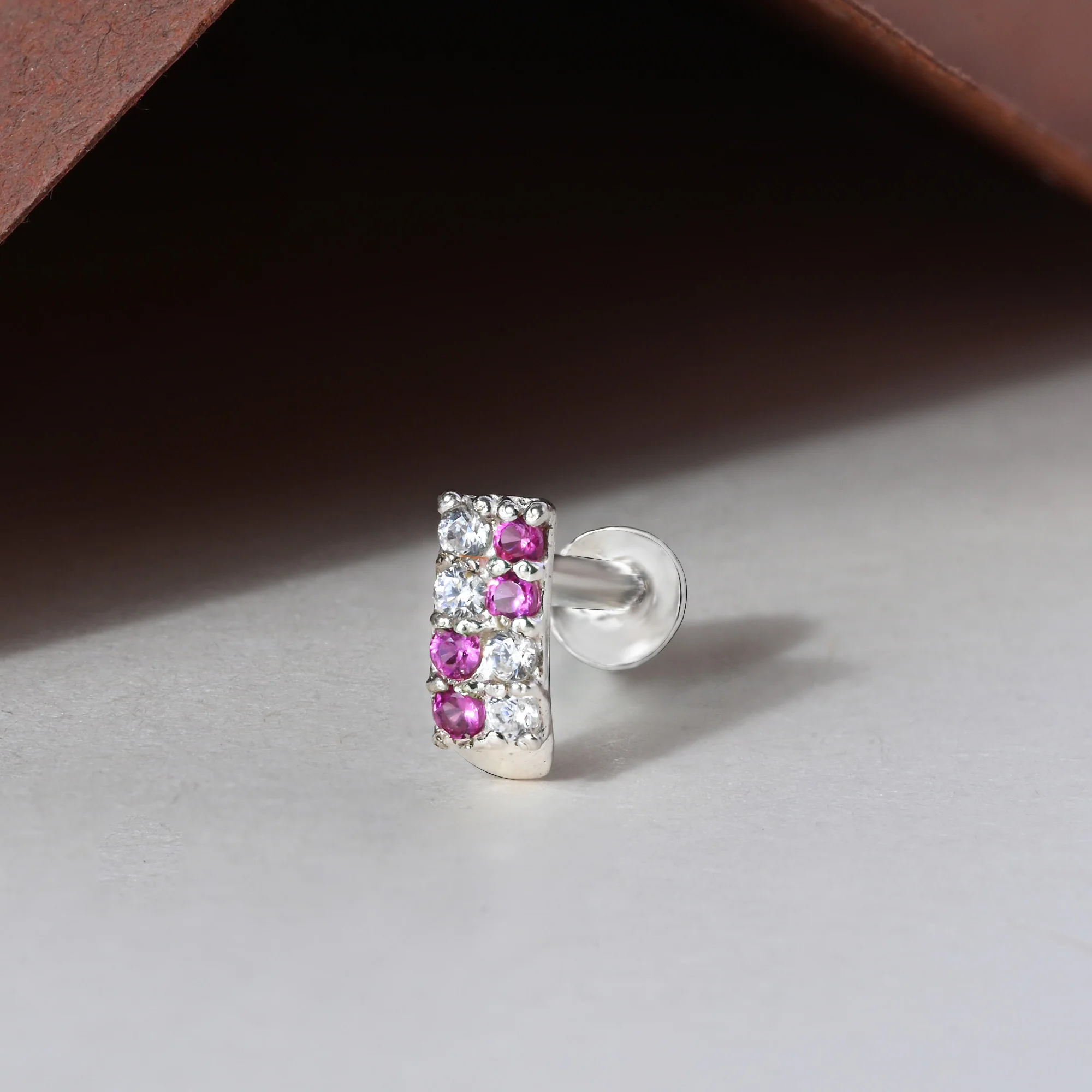 Radiant Silver Nose Pin - Image 2