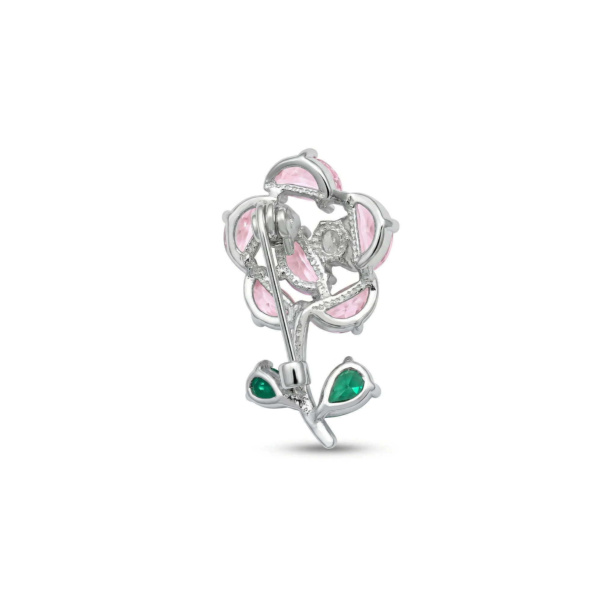 Rose Bloom Silver Brooch - Image 10