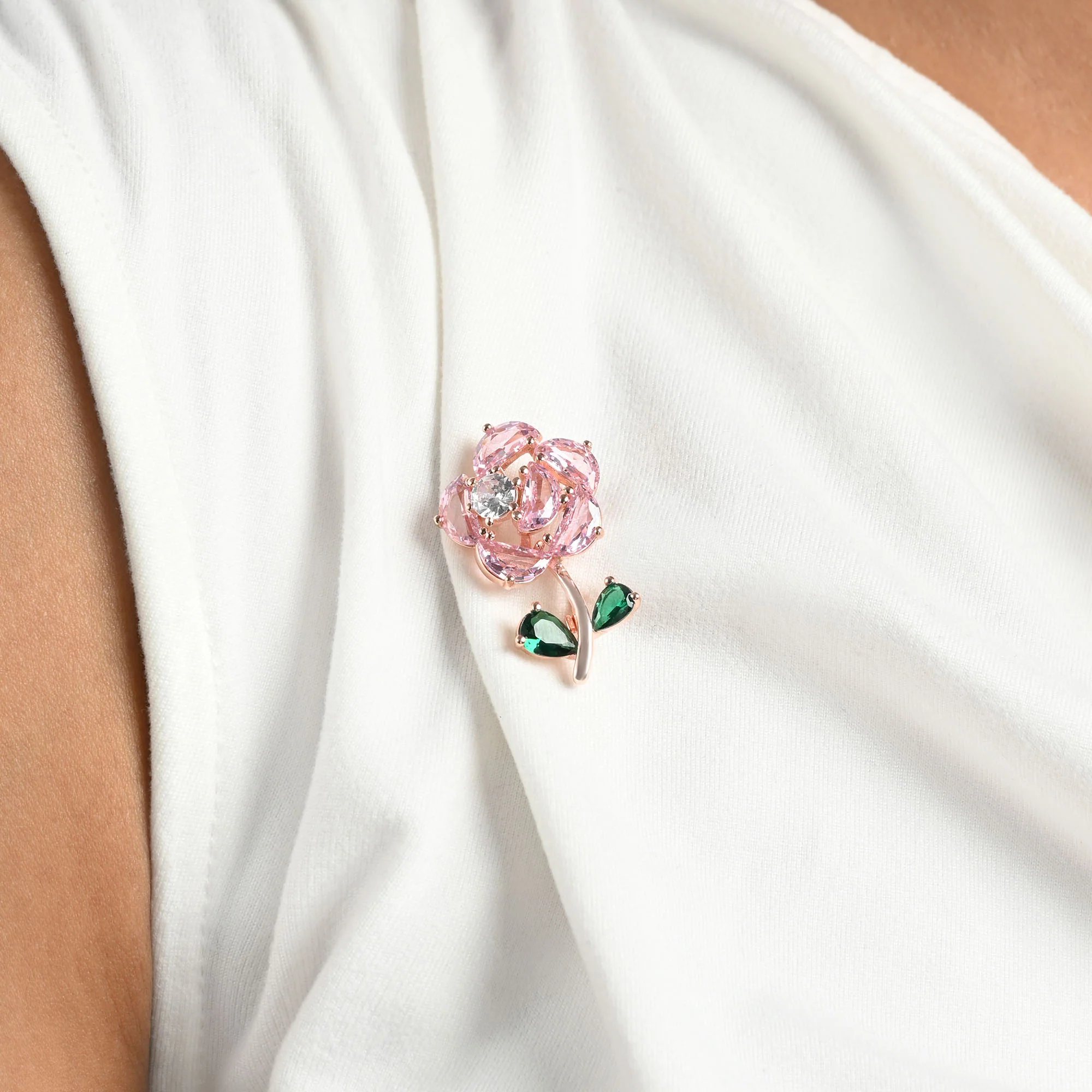 Rose Bloom Silver Brooch - Image 6