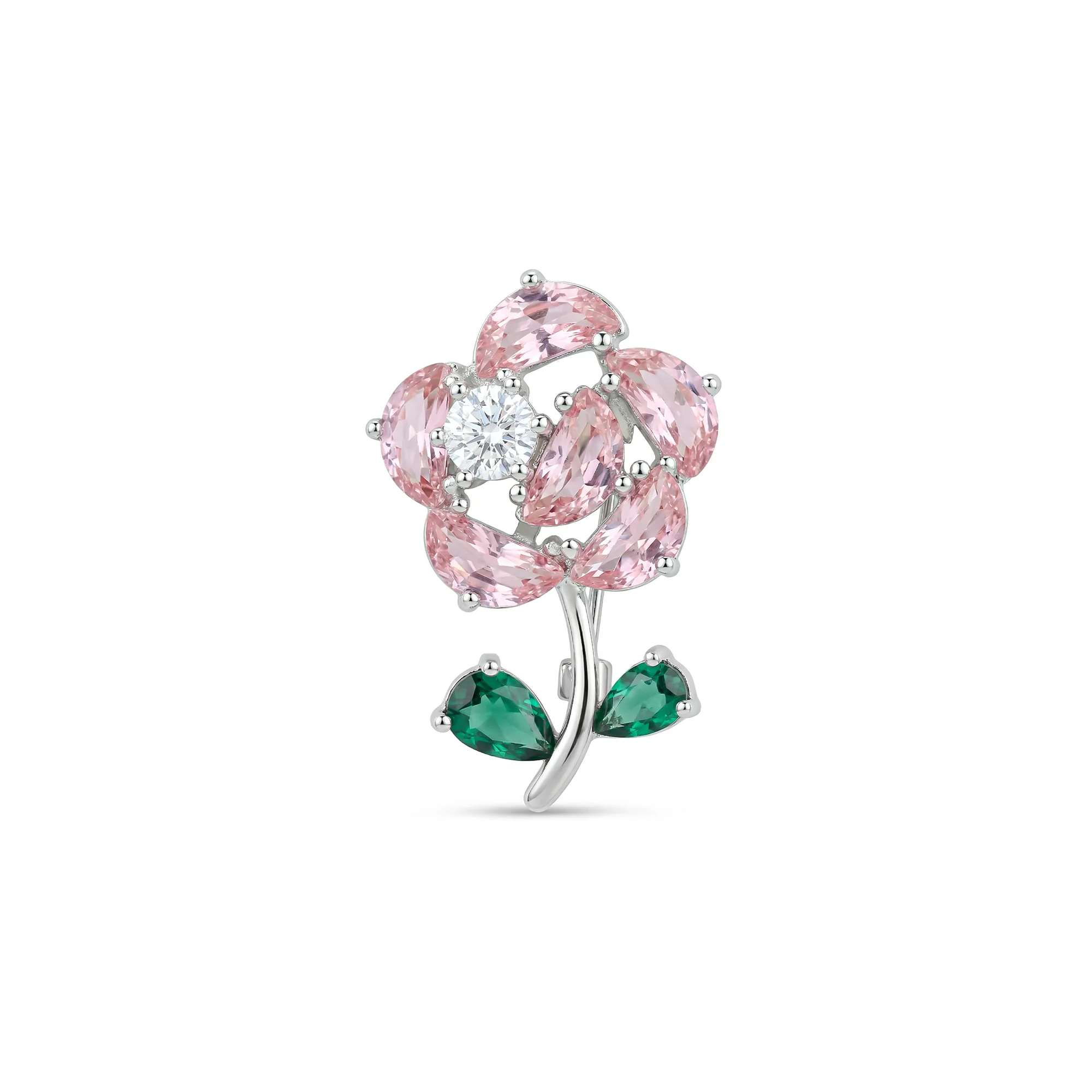 Rose Bloom Silver Brooch - Image 9