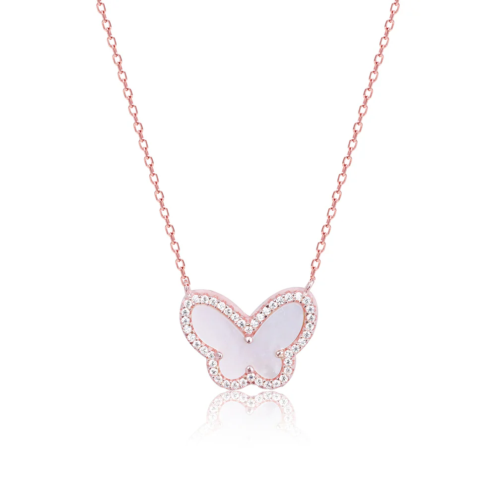 Rose Gold Butterfly Stone Set - Image 4