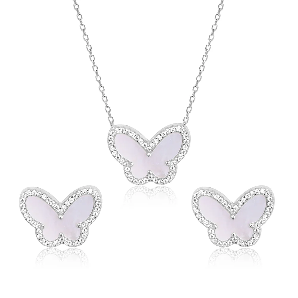 Rose Gold Butterfly Stone Set - Image 6
