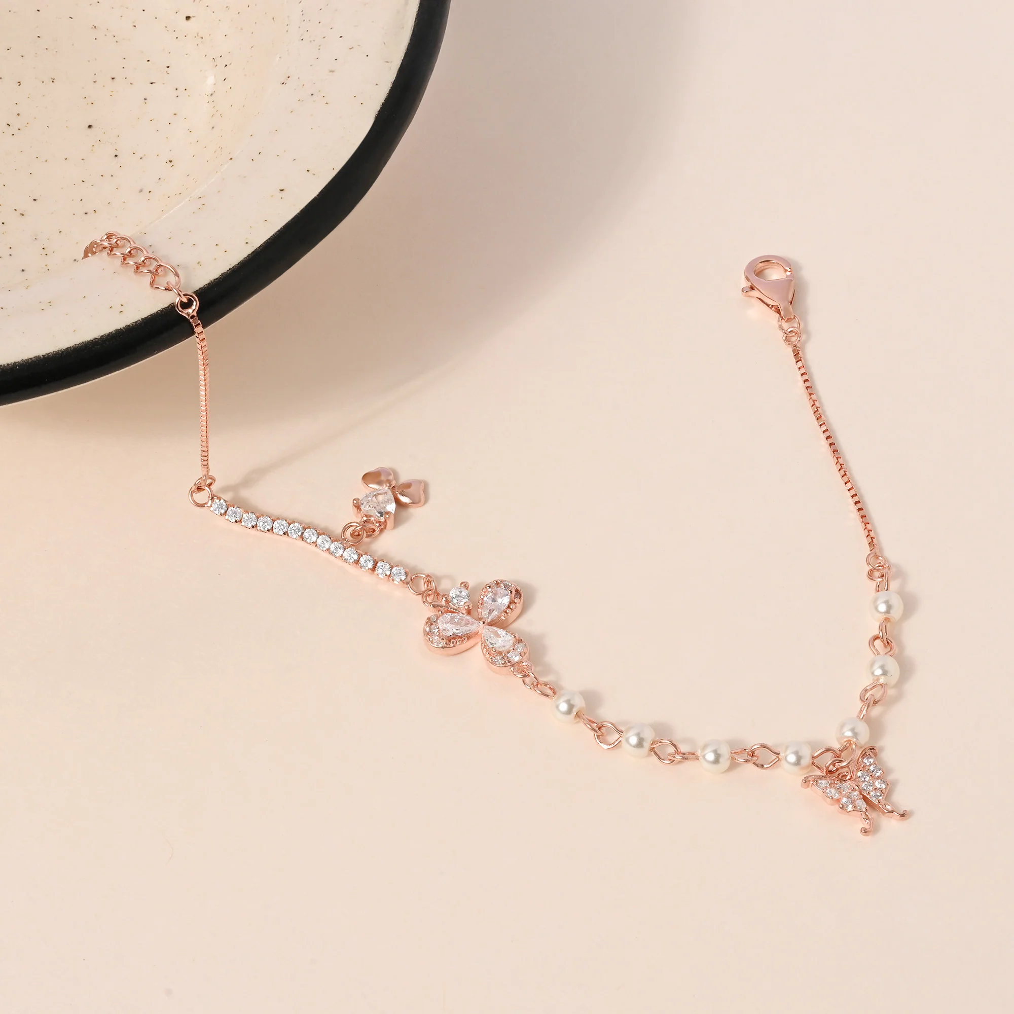 Rose Gold Pearl Bracelet