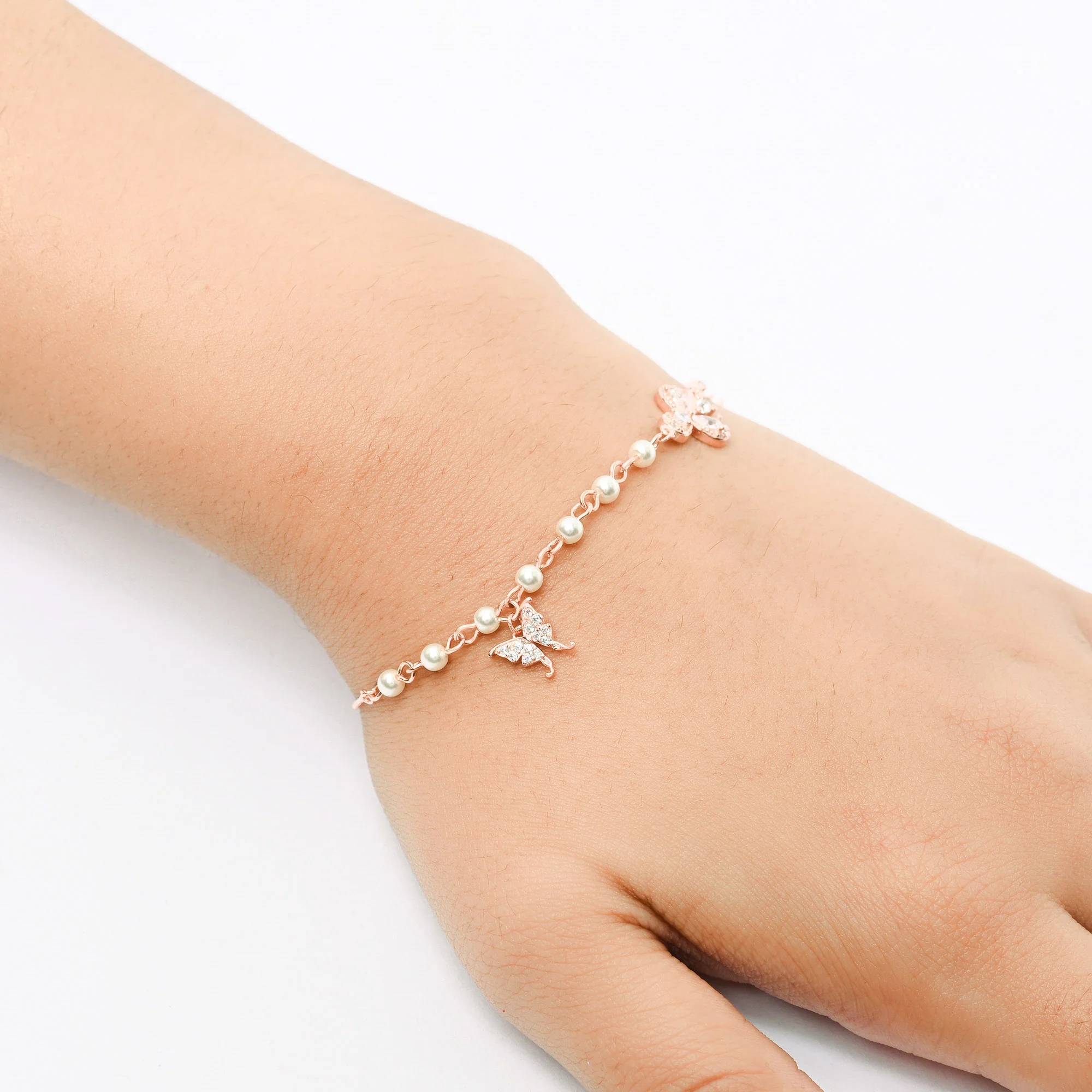 Rose Gold Pearl Bracelet - Image 4