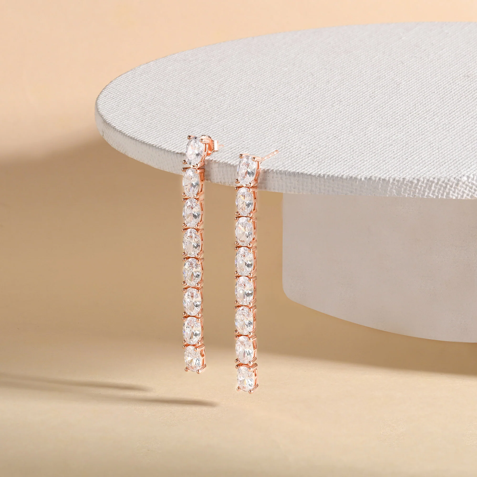 Rosegold Sleek CZ Dangler - Image 5