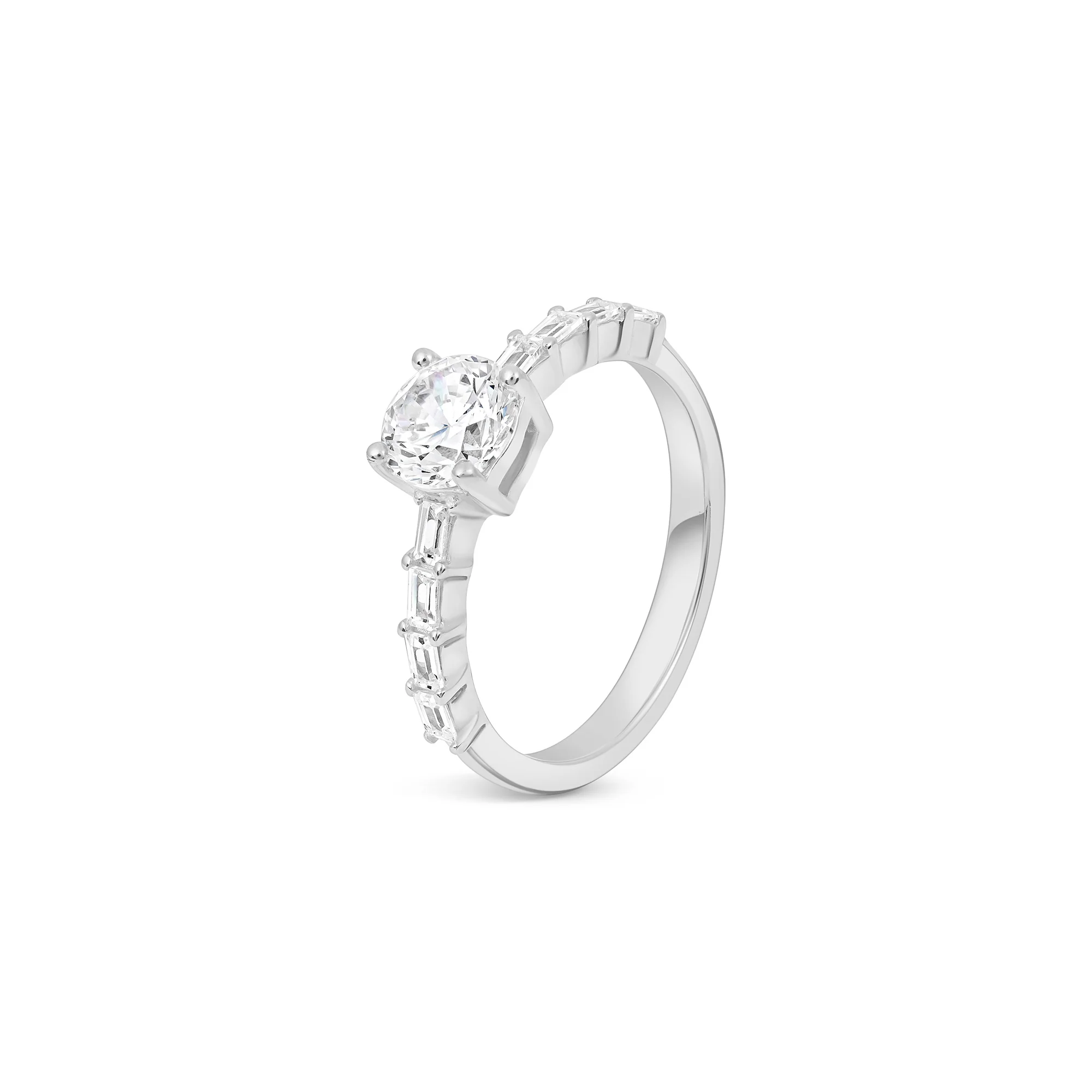 Round Baguette Accent Ring - Image 6