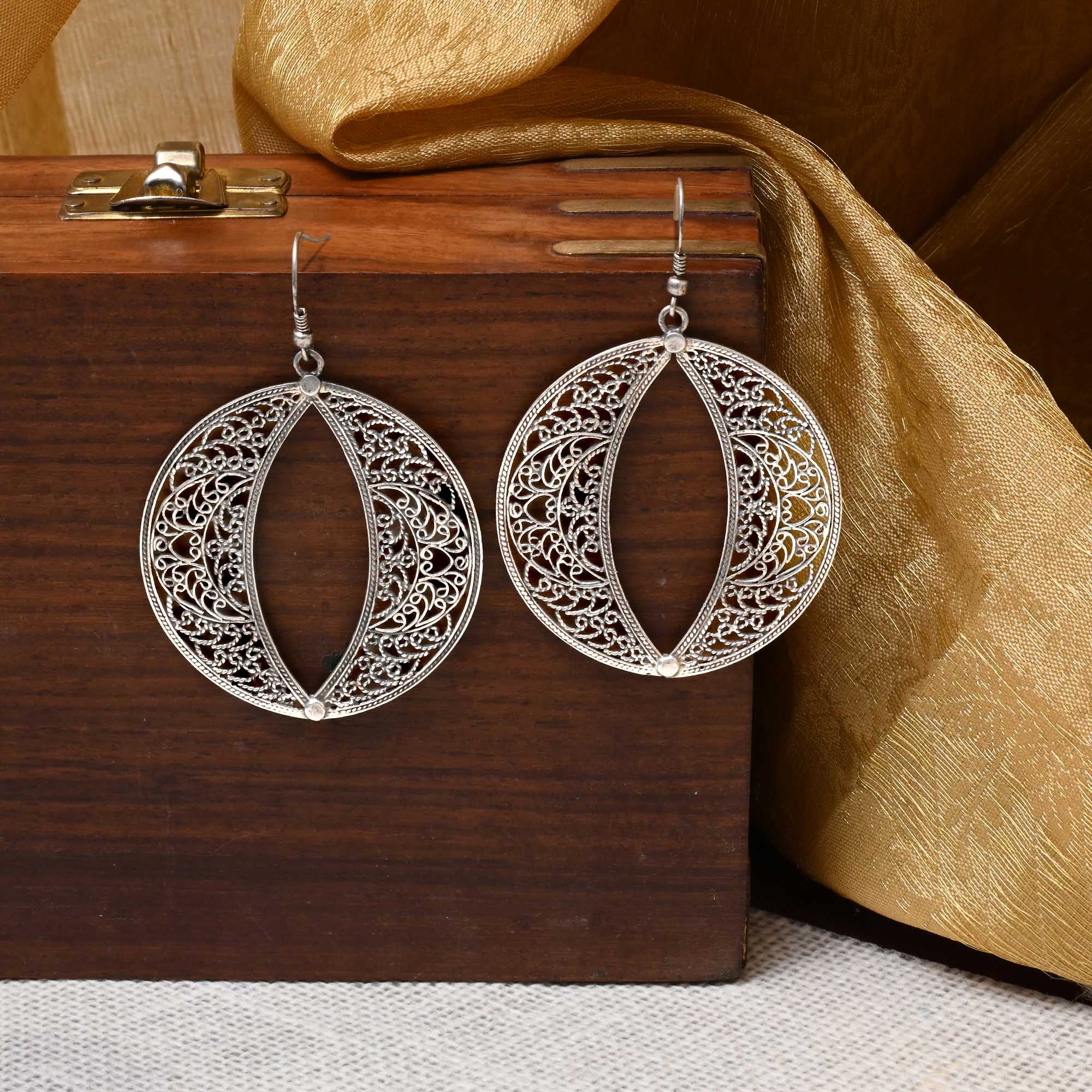 Round Filigree Earrings - Image 2