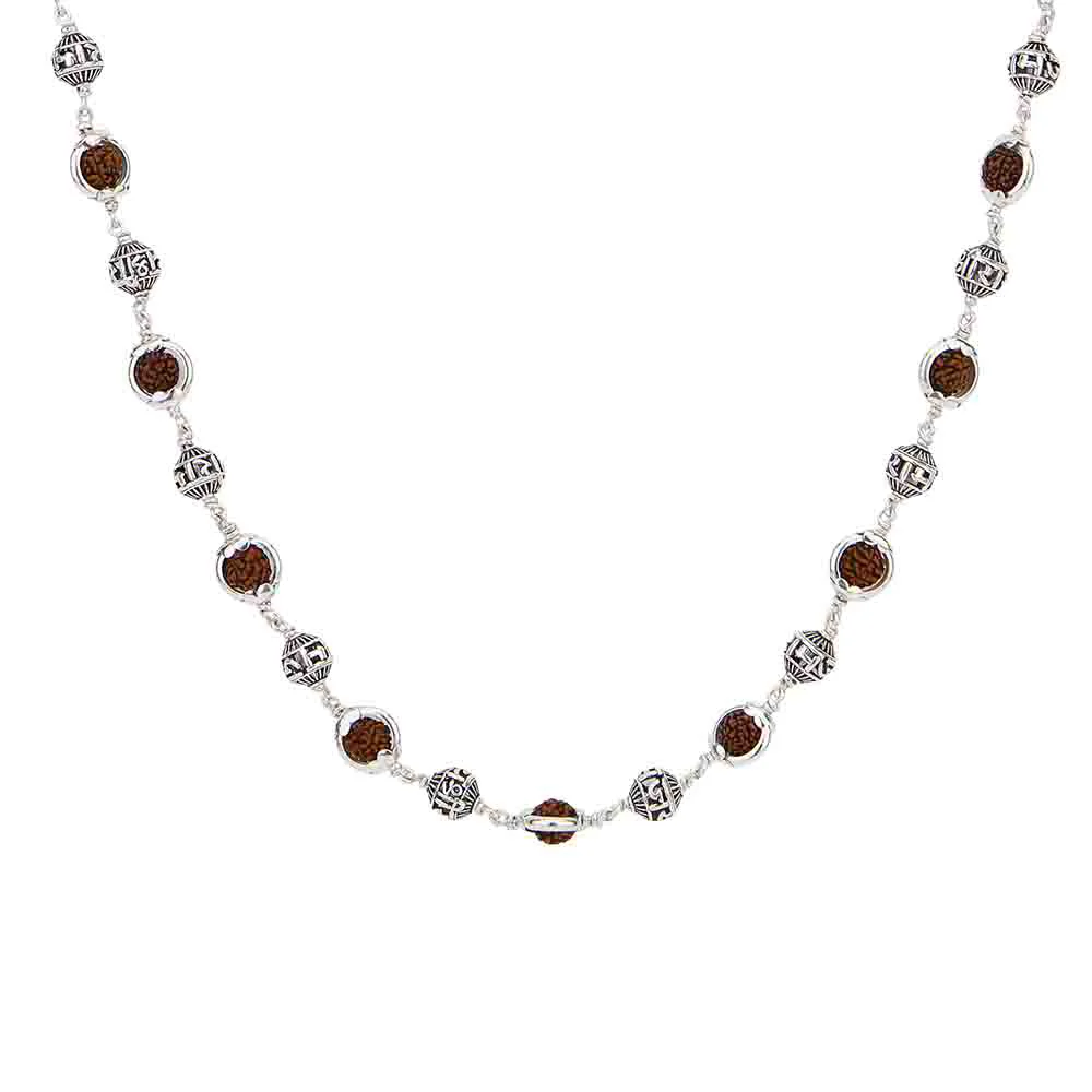 Sacred Rudraksha Silver Chain - Image 2
