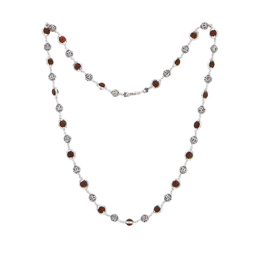 Sacred Rudraksha Silver Chain - Image 4