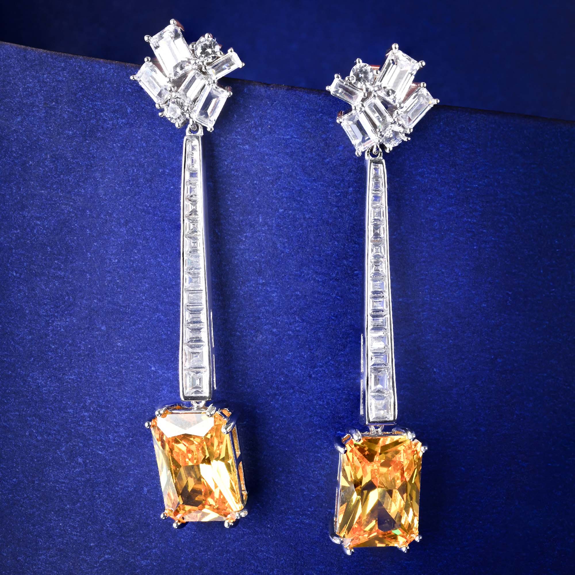 Sapphire Drop Earrings - Image 3