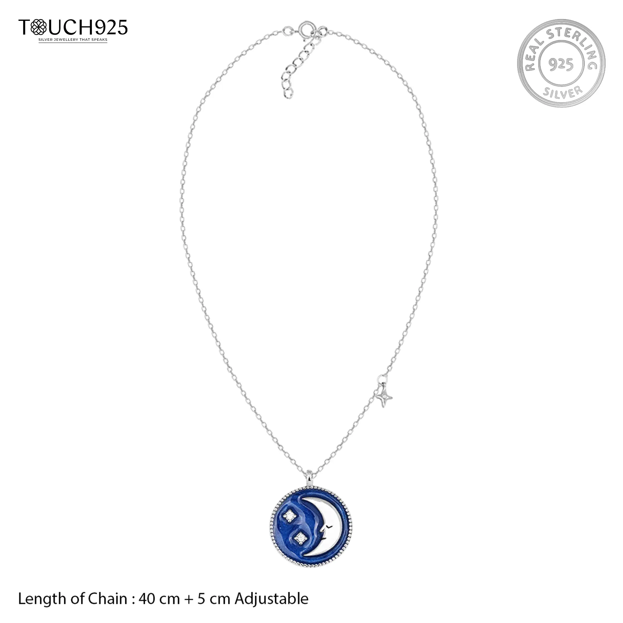 Sapphire Moon Necklace - Image 4