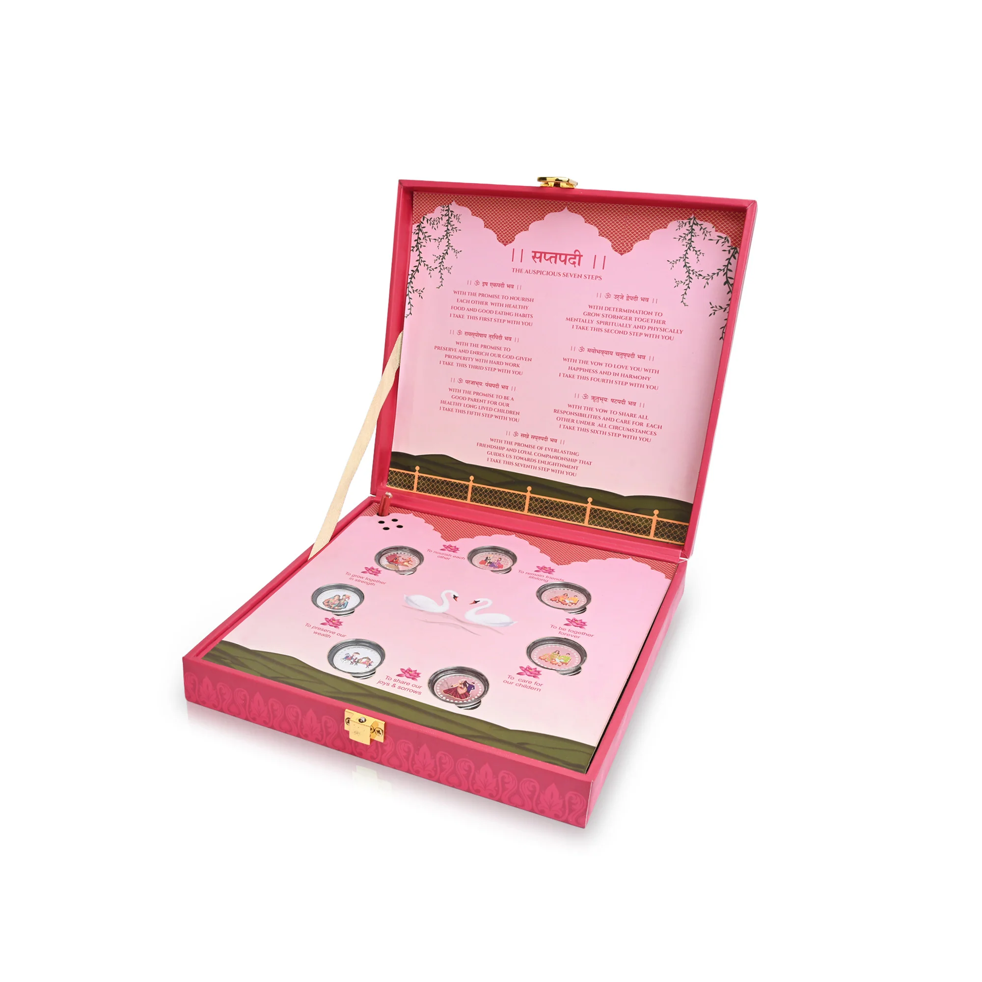 Saptapadi-Seven Steps 999 Silver Coin Box (7 Coins) - Image 7