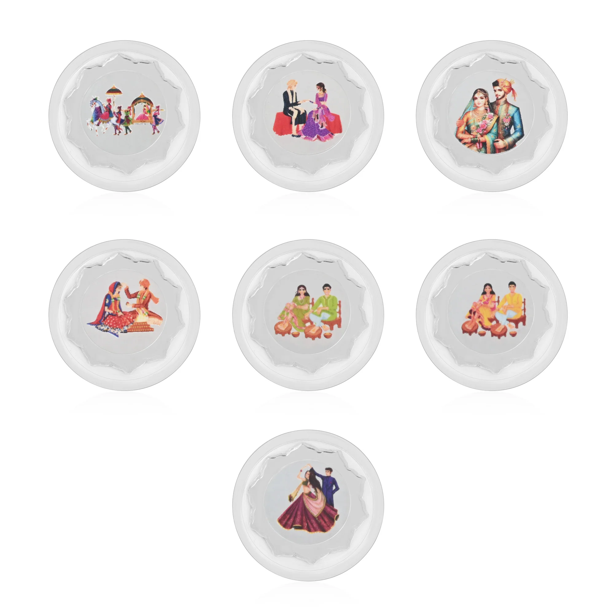 Satya Padi Wedding 999 Silver Coin Box (7 Coins) - Image 2