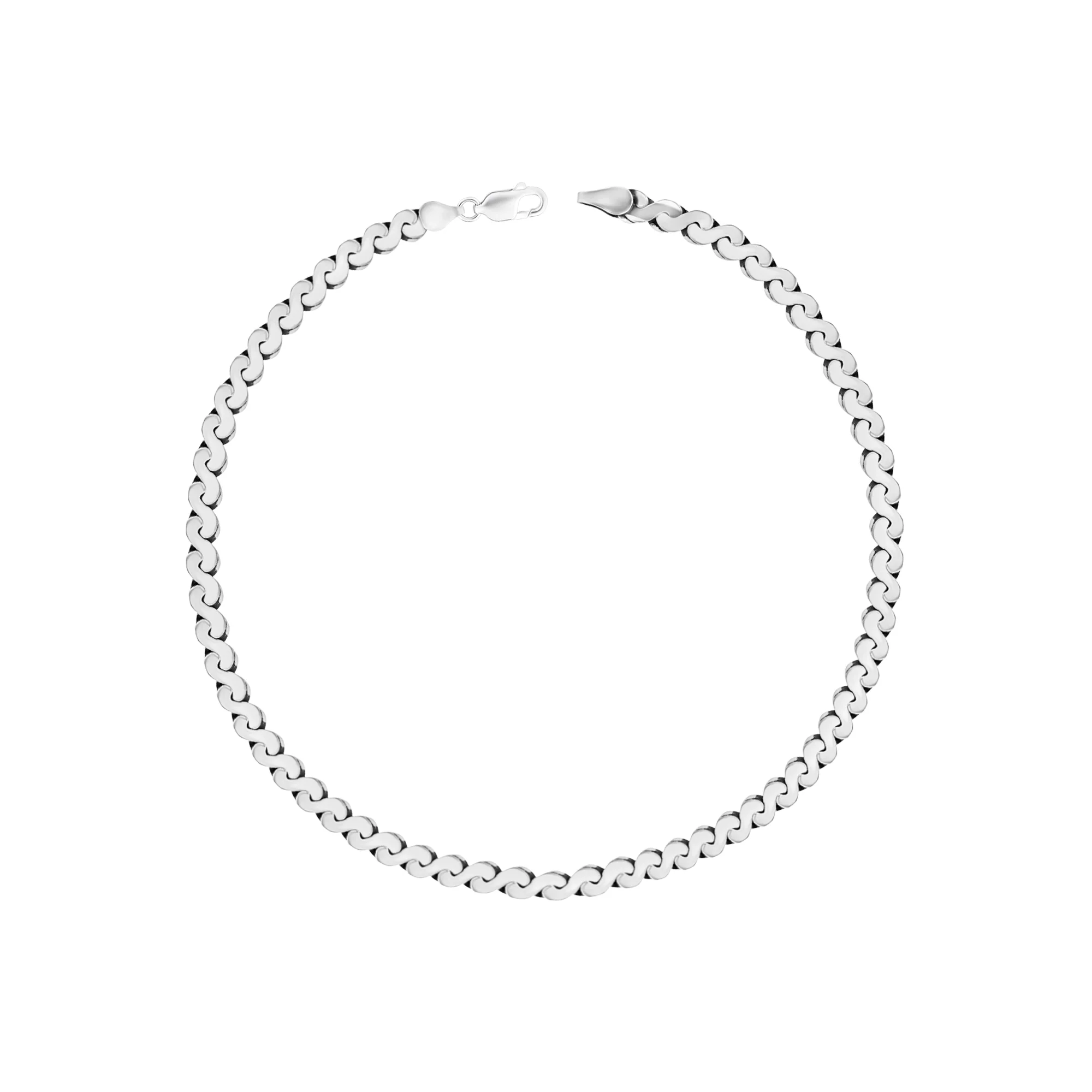 Sculpted Links Silver Bracelet - Image 2