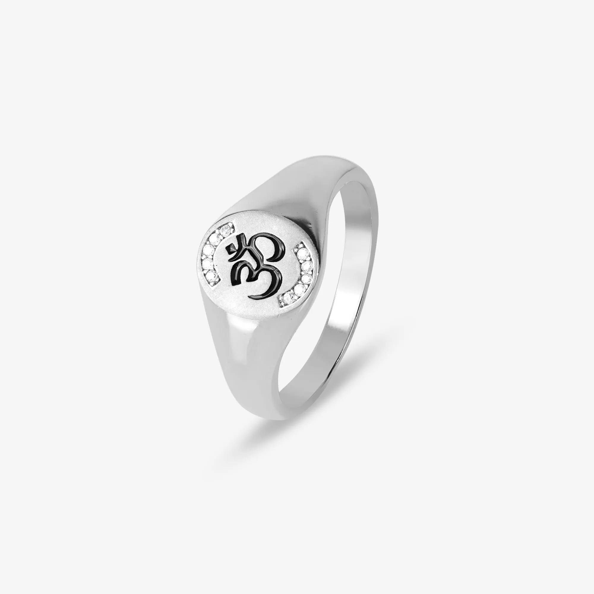Serene Om Sterling Ring - Image 5