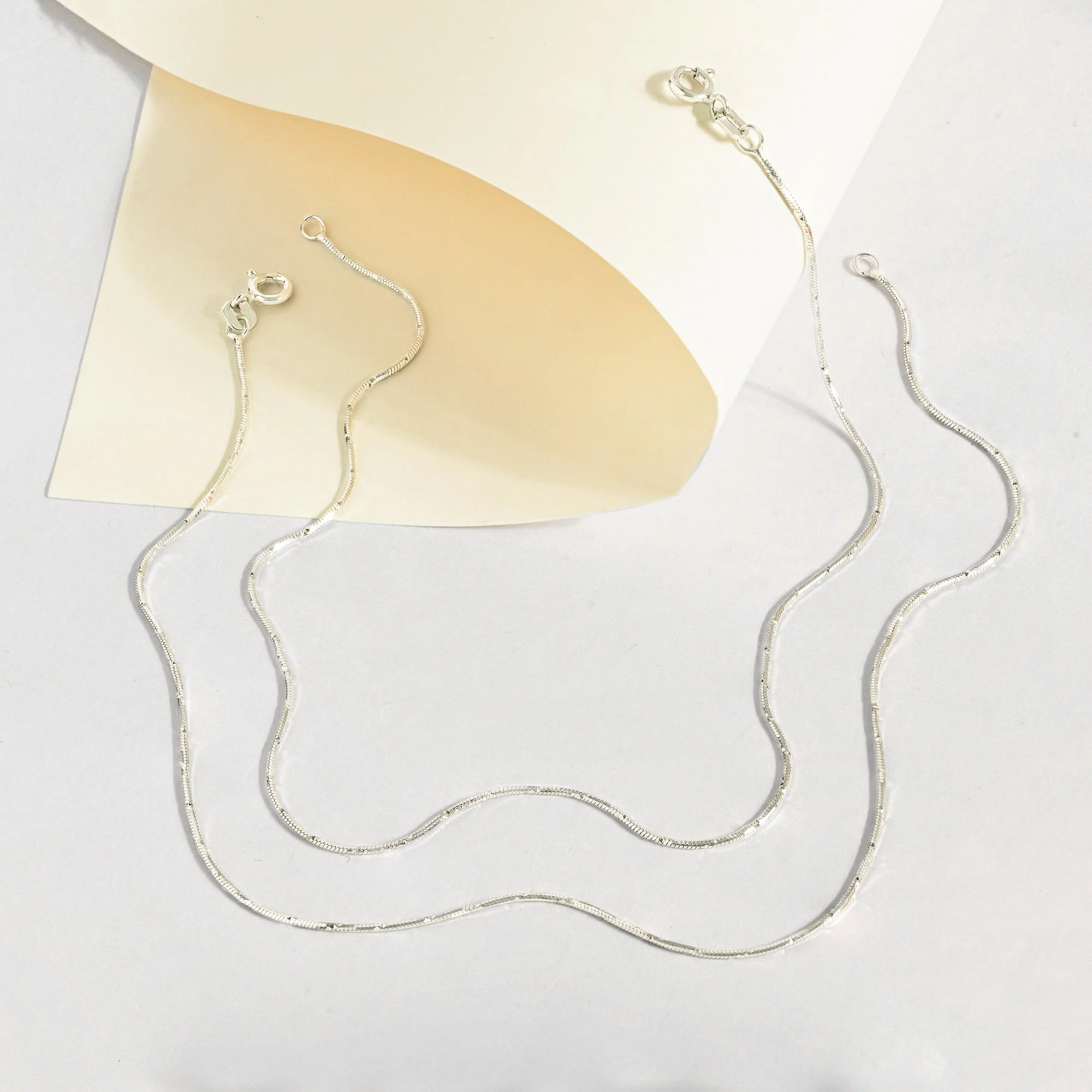 Shimmer Line Silver Anklet - Image 6