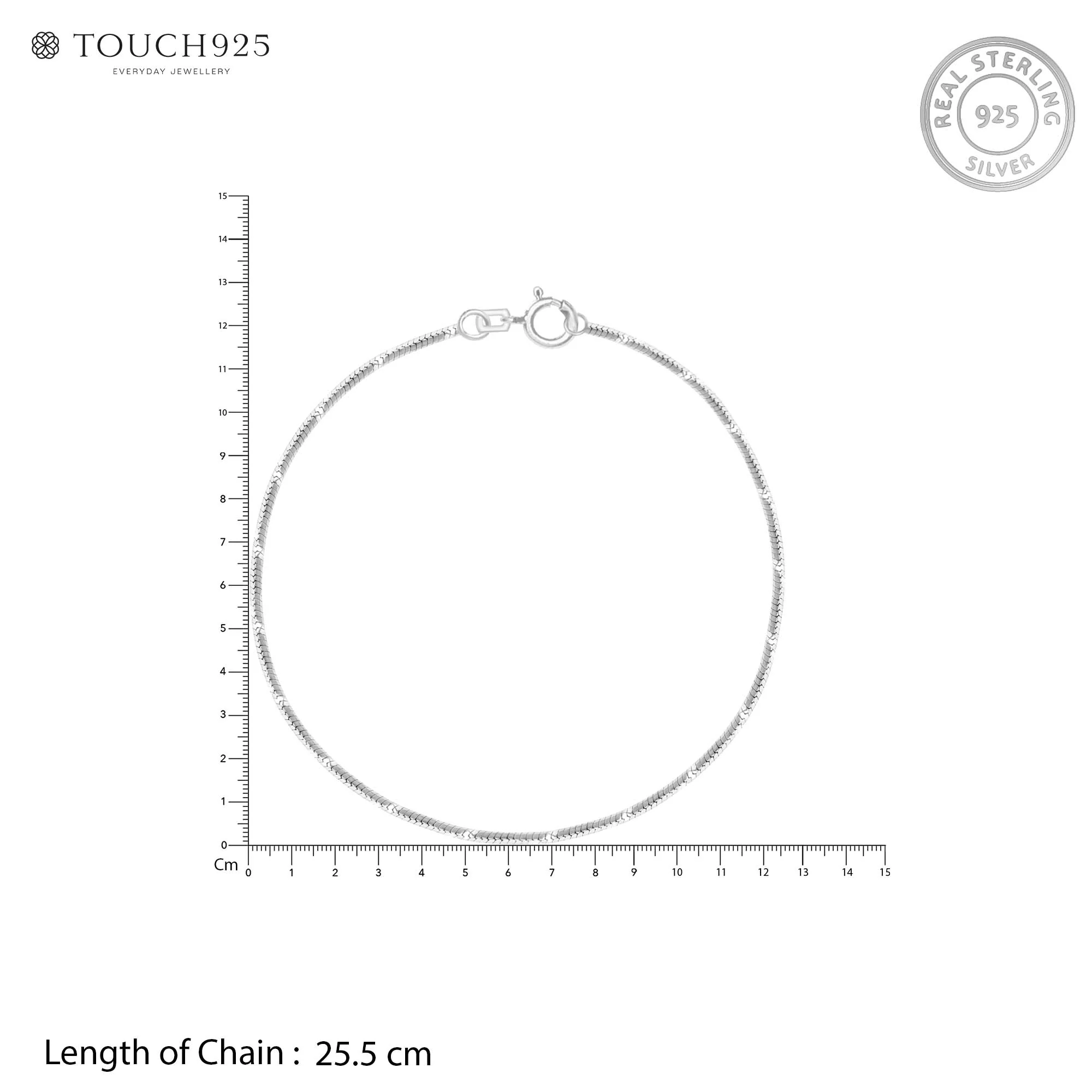 Shimmer Line Silver Anklet - Image 9