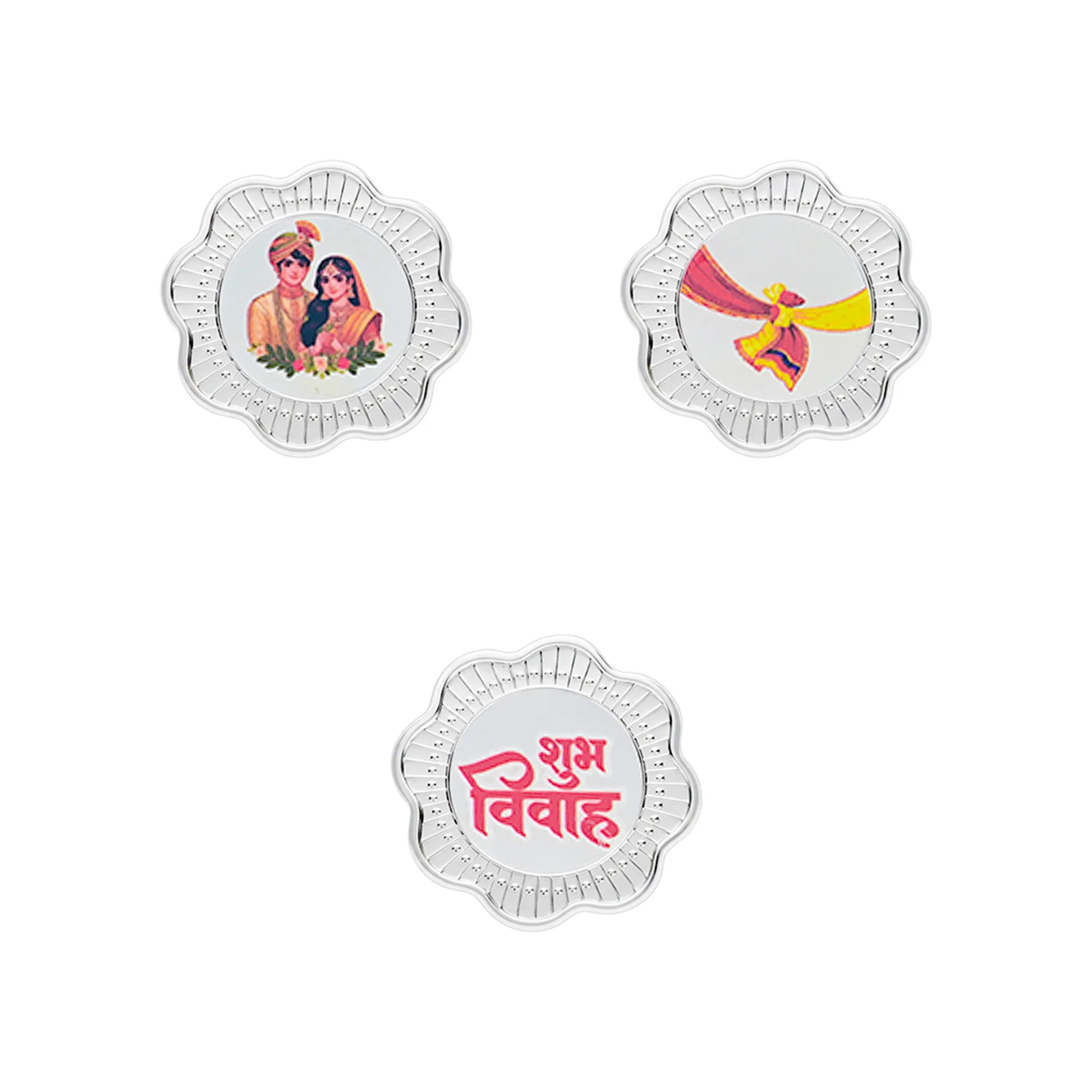 Shubh Vivah 999 Silver Coin Box (3 Coins) - Image 2