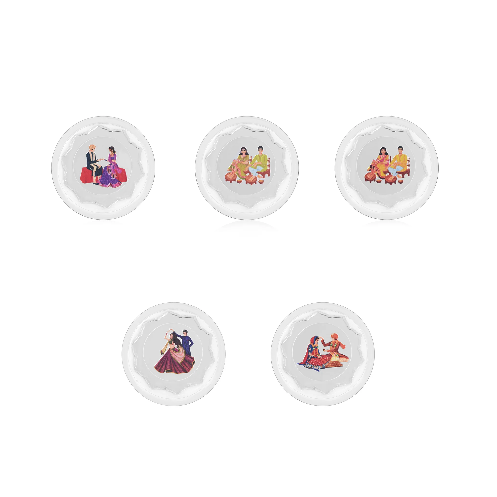 Shubh Vivah 999 Silver Coin Collection (5 Coins) - Image 3