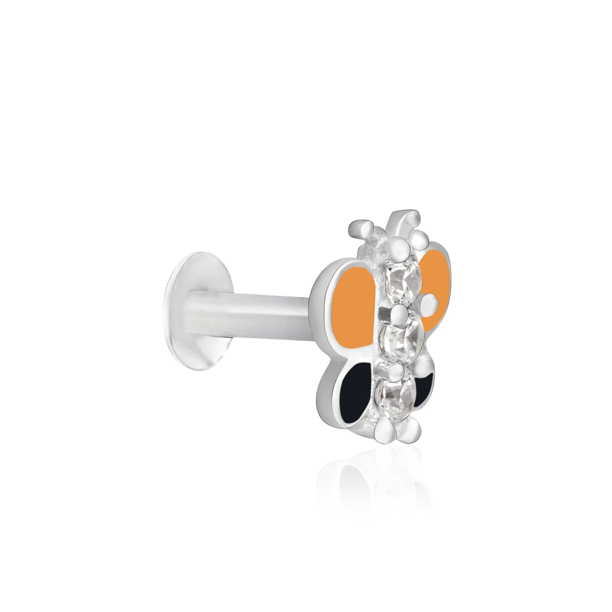 Silver Butterfly Nose Pin - Image 13