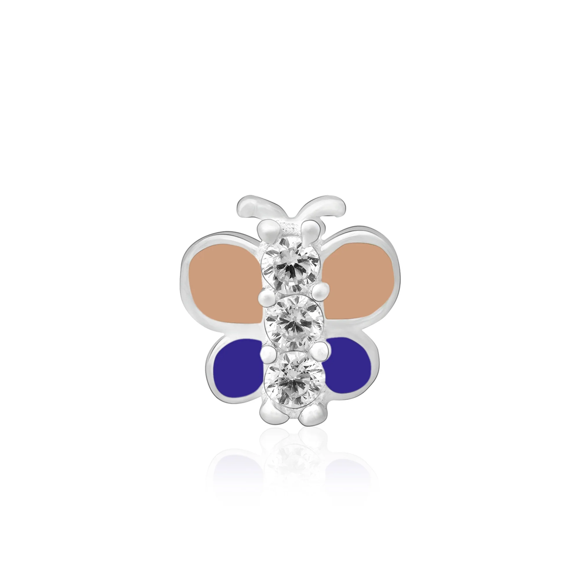 Silver Butterfly Nose Pin - Image 5