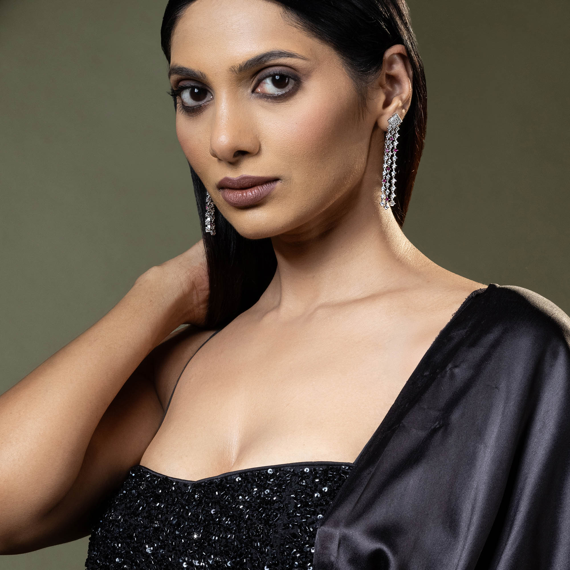 Silver Cascade Earrings - Image 3