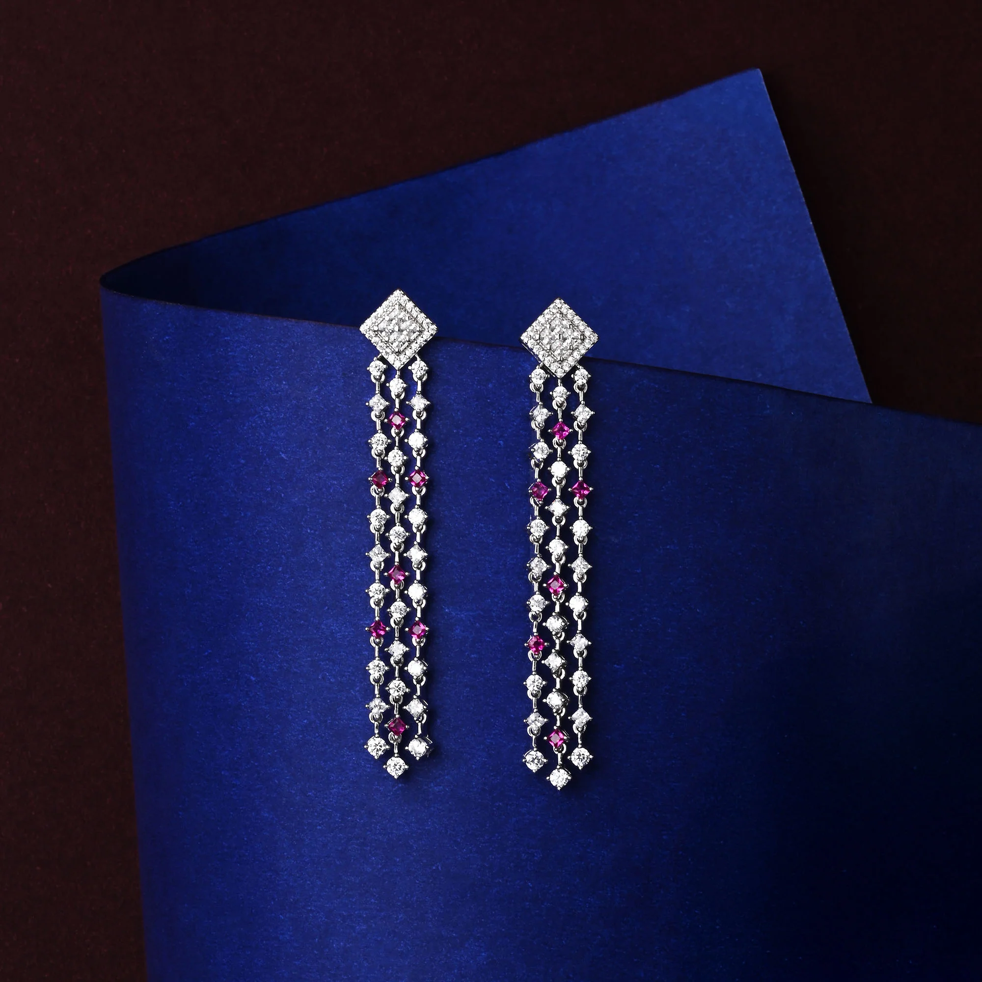 Silver Cascade Earrings - Image 4