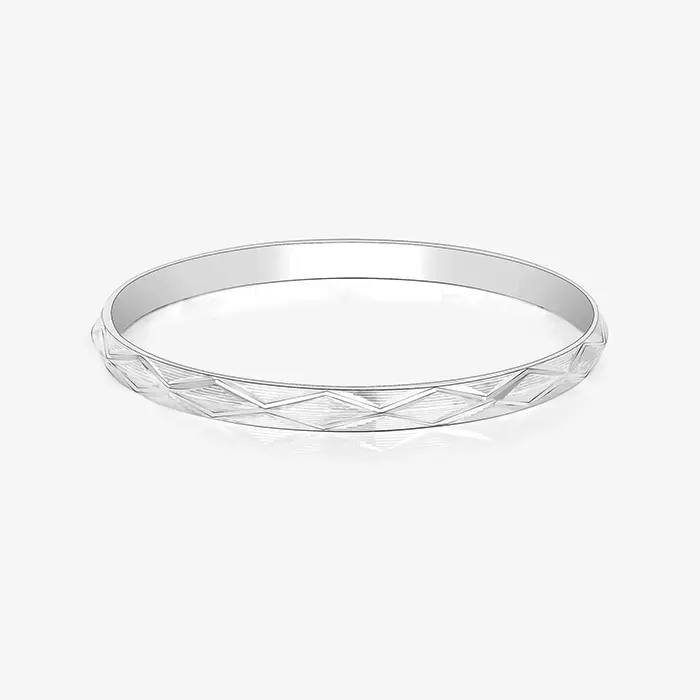 Silver Diamond Shape Grace Kada - Image 2