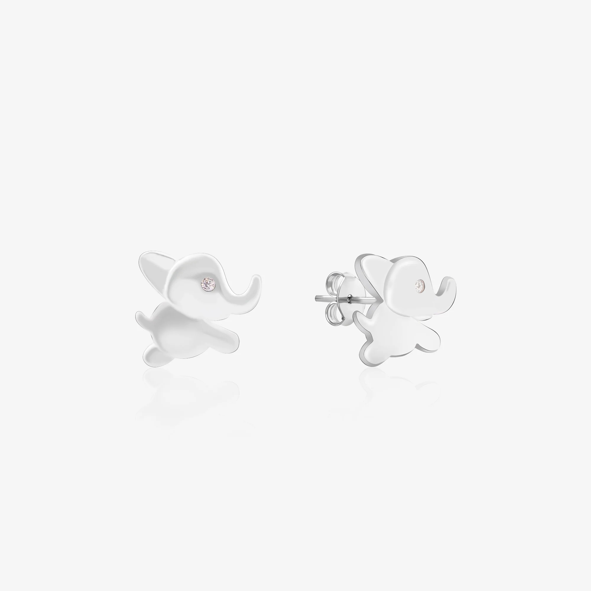 Silver Elephant Earrings - Image 2