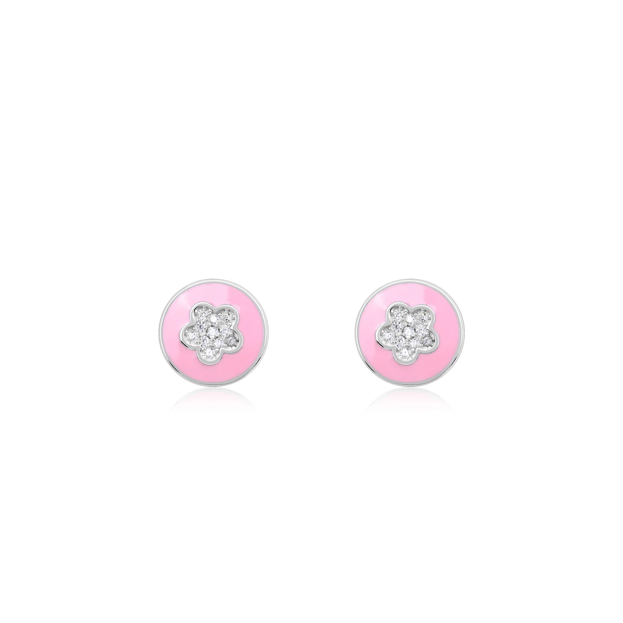 Pink Floral Studs - Image 11