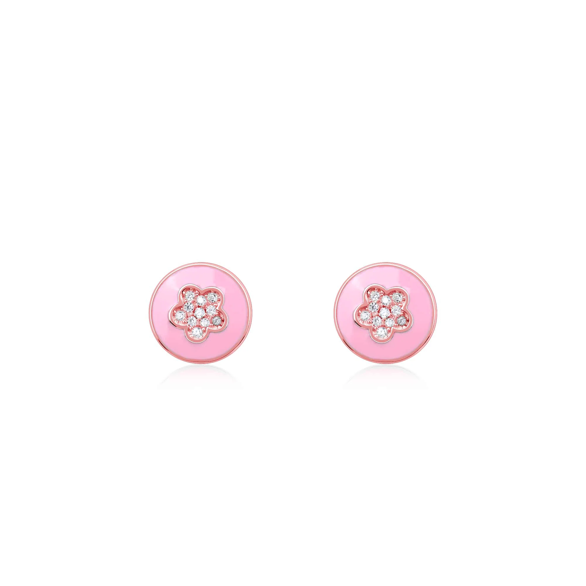 Pink Floral Studs - Image 4